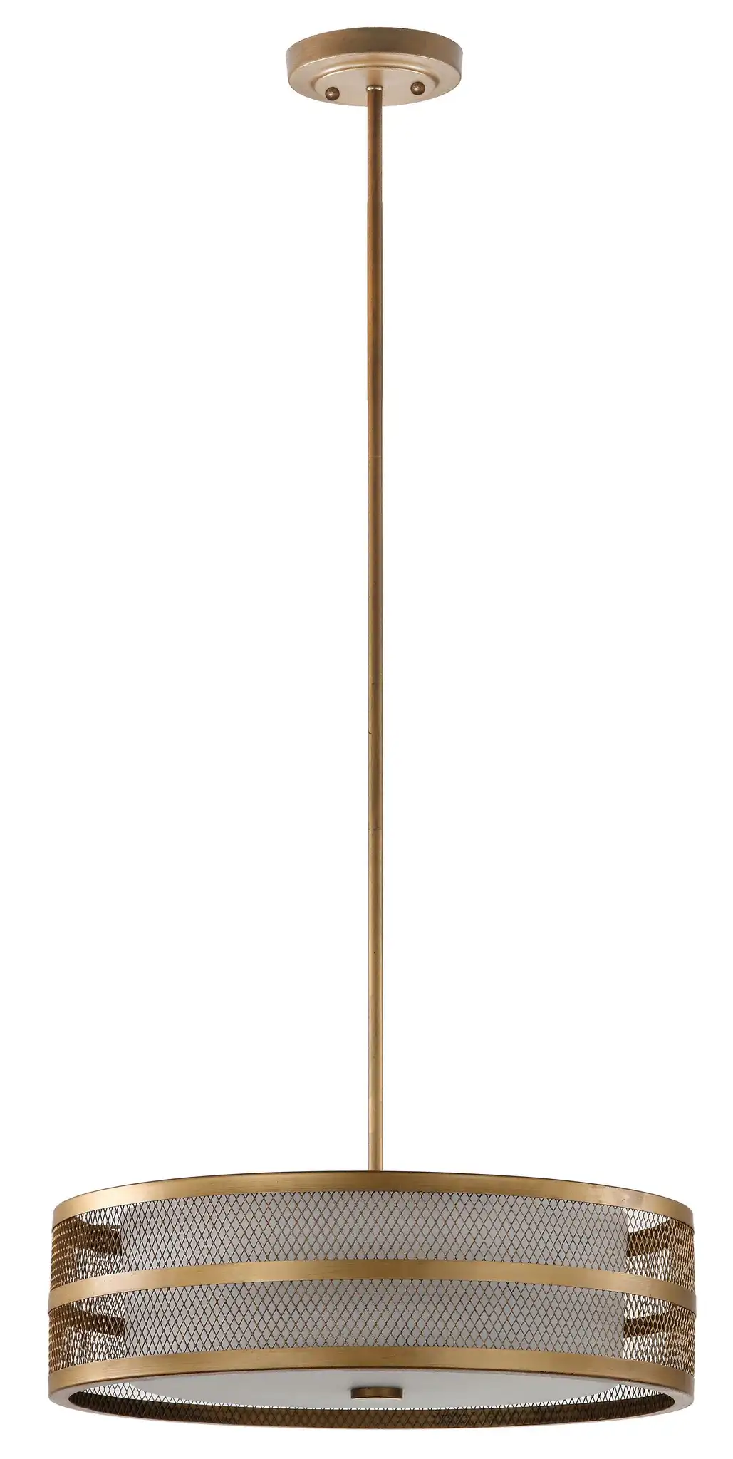 Greta Veil Pendant Light in Antique Gold, detail view