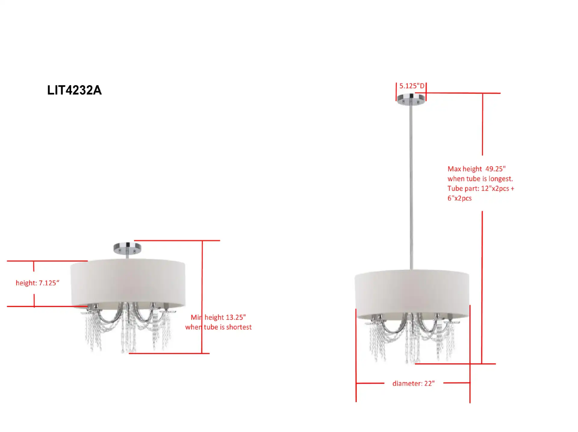 Cotillion Pendant Light in Silver, detail view