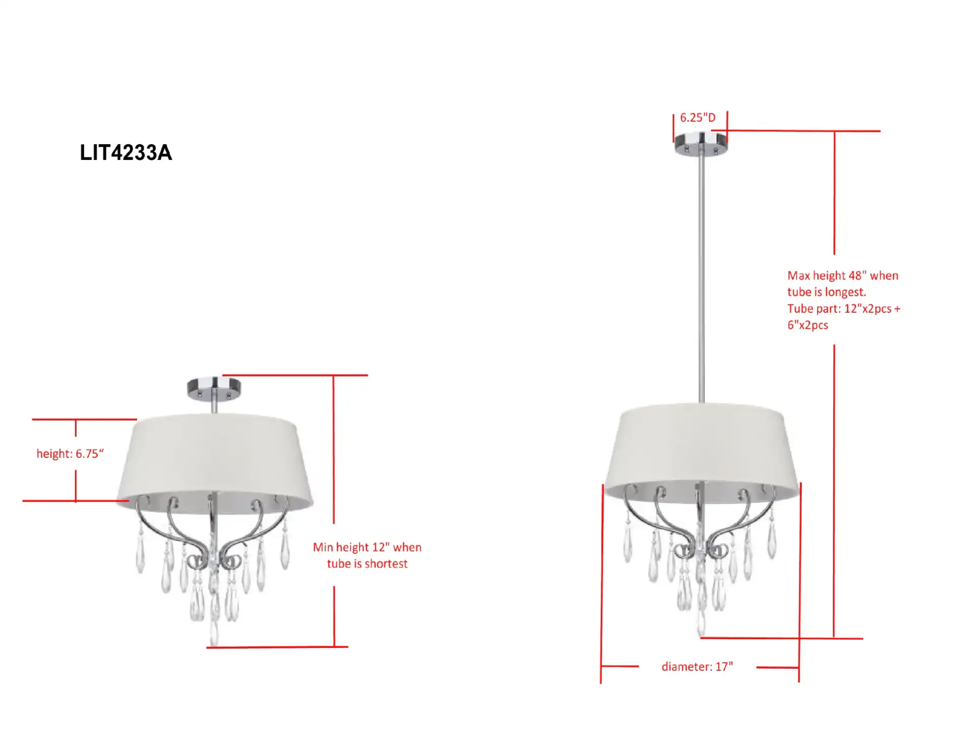 Waltz Pendant Light in Silver, detail view