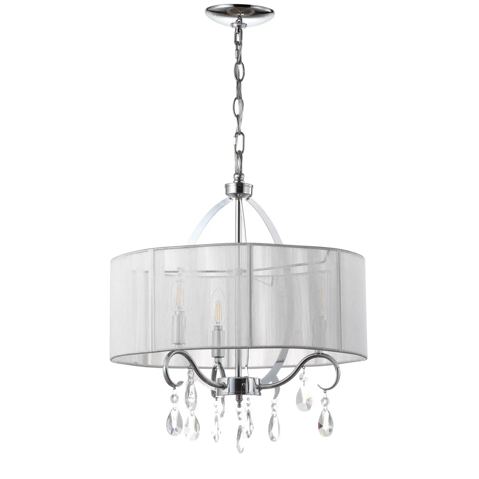 New Vienna Chandelier in Chrome, detail view