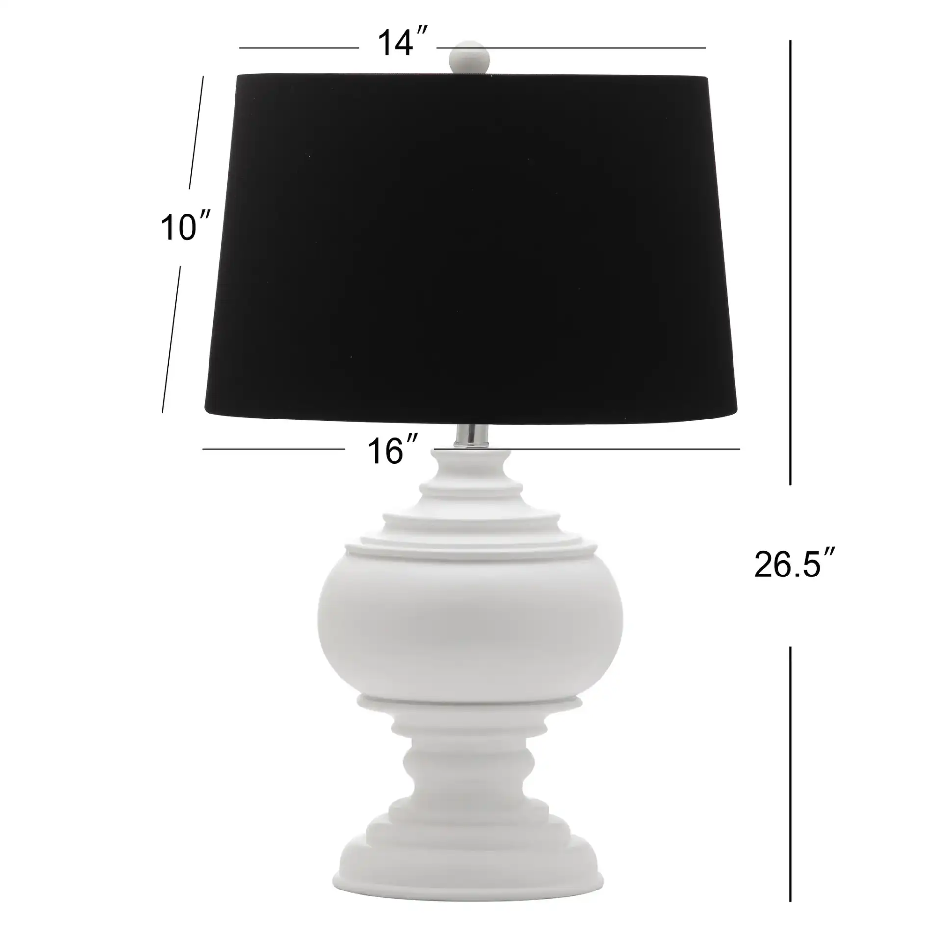 Callaway Table Lamp in Cream / Black, detail view