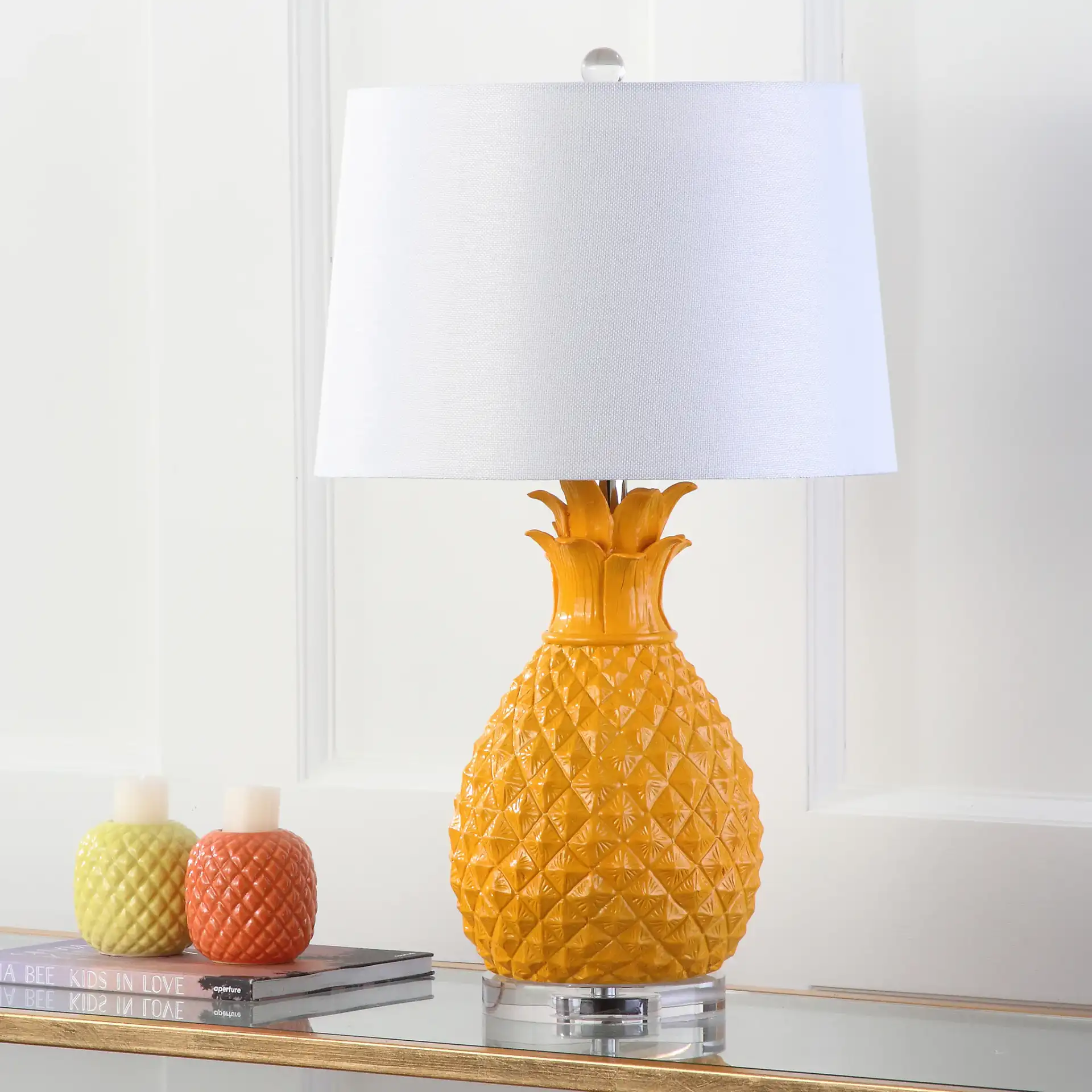 Kelly Table Lamp (Set Of 2) in Yellow in a styled room