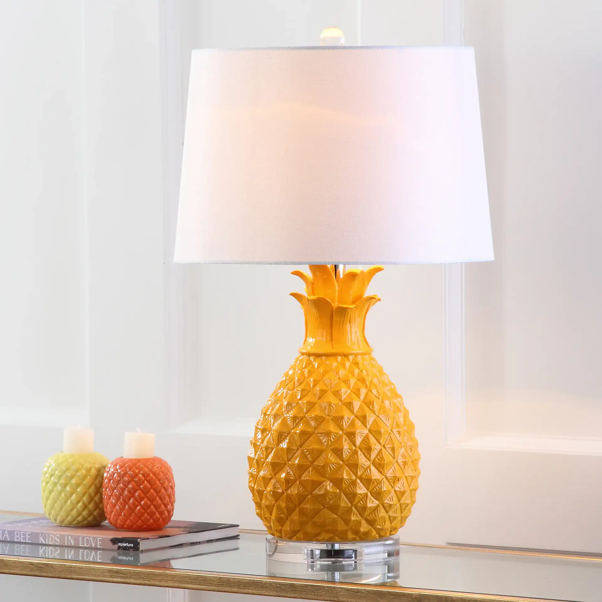Kelly Table Lamp (Set Of 2) in Yellow in a styled room