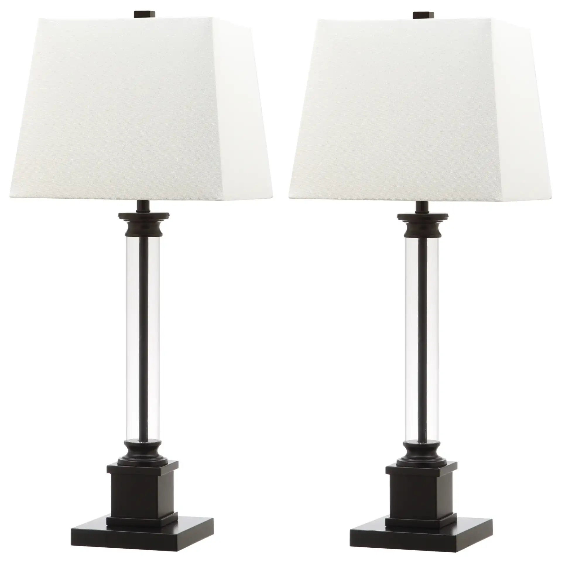 Davis Table Lamp (Set Of 2) in Clear / Black