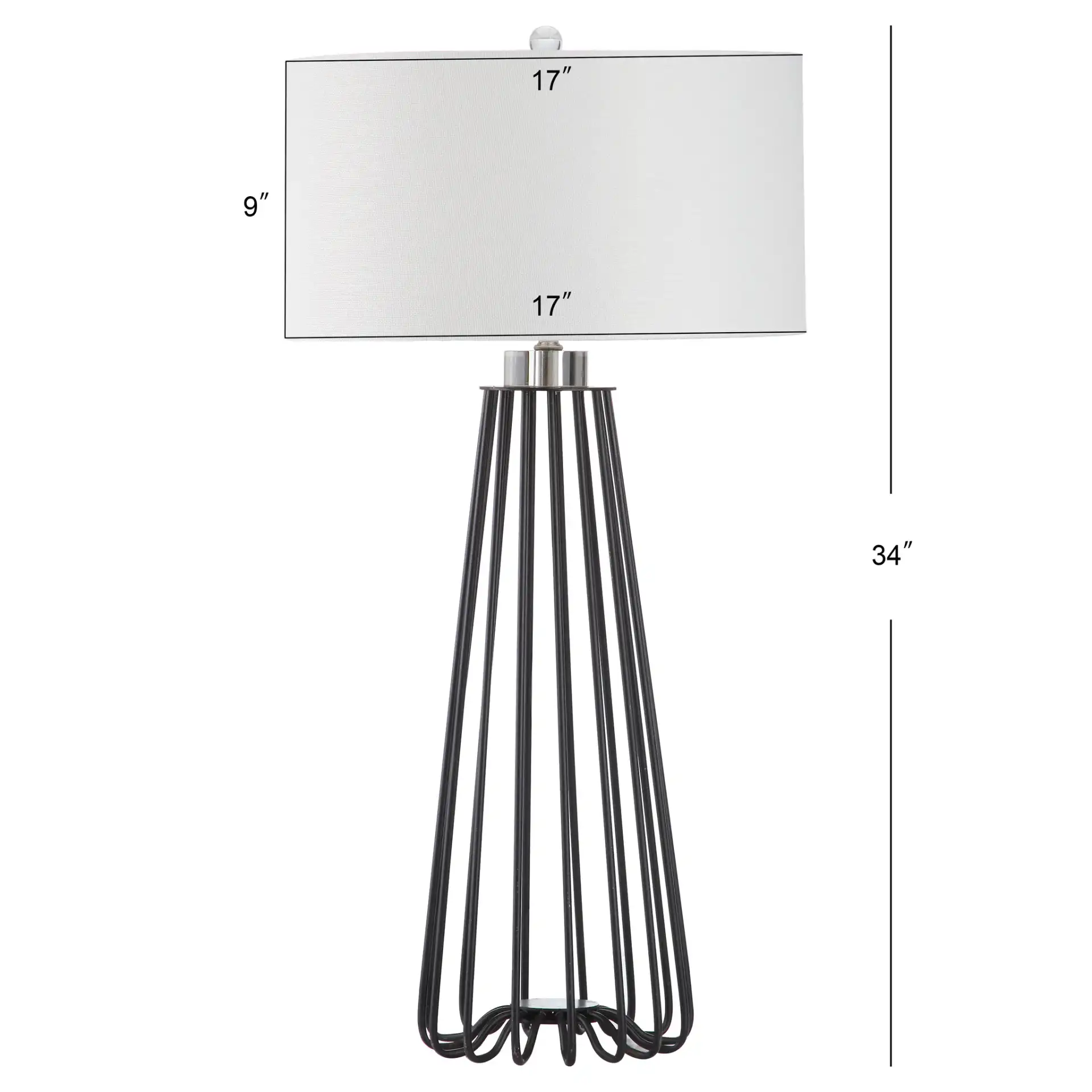 Estill Table Lamp (Set Of 2) in Black, detail view