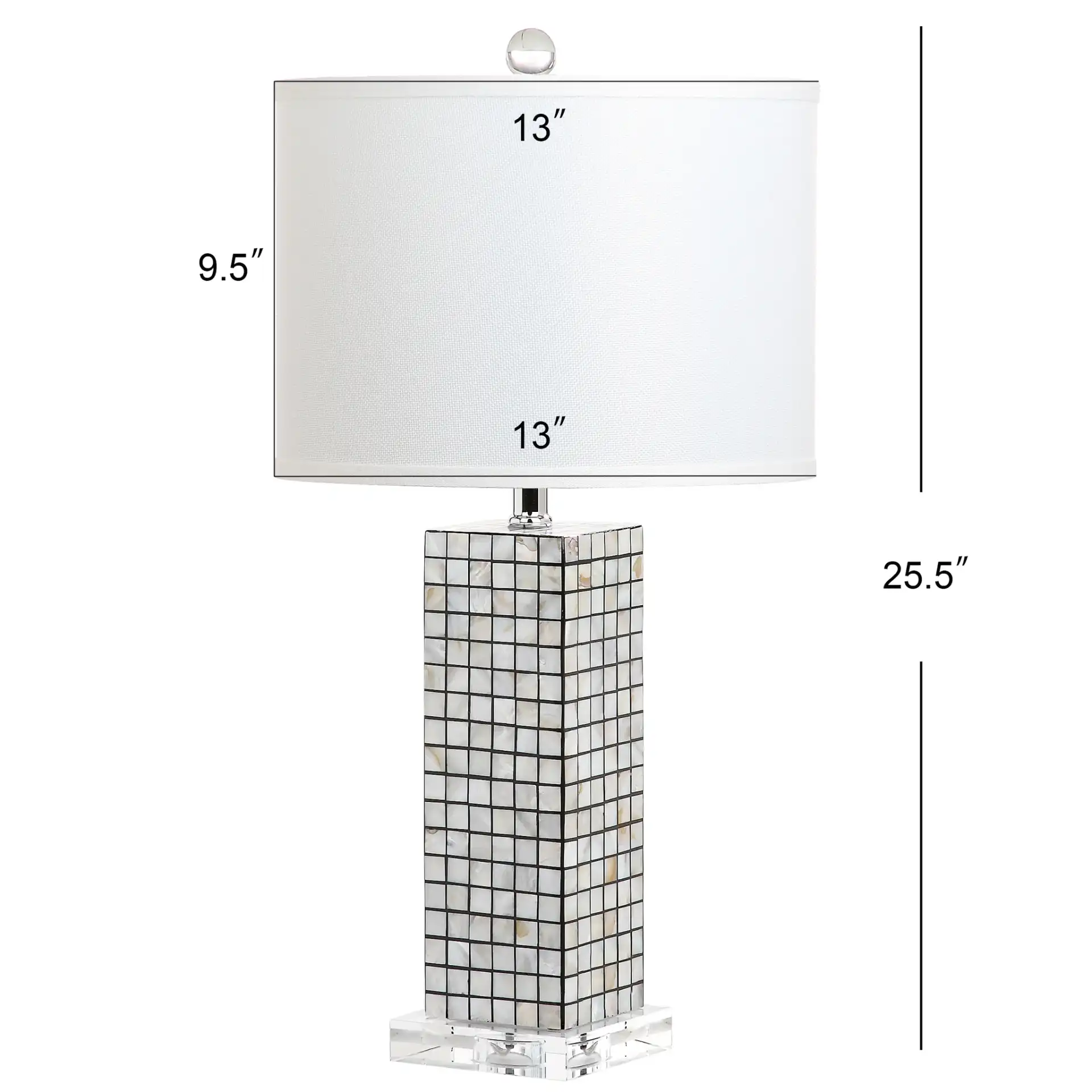 Skagway Table Lamp (Set Of 2) in Black / Shell, detail view