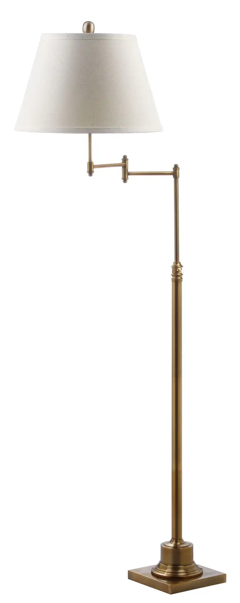 Ingram Swing Floor Lamp in Brass, detail view