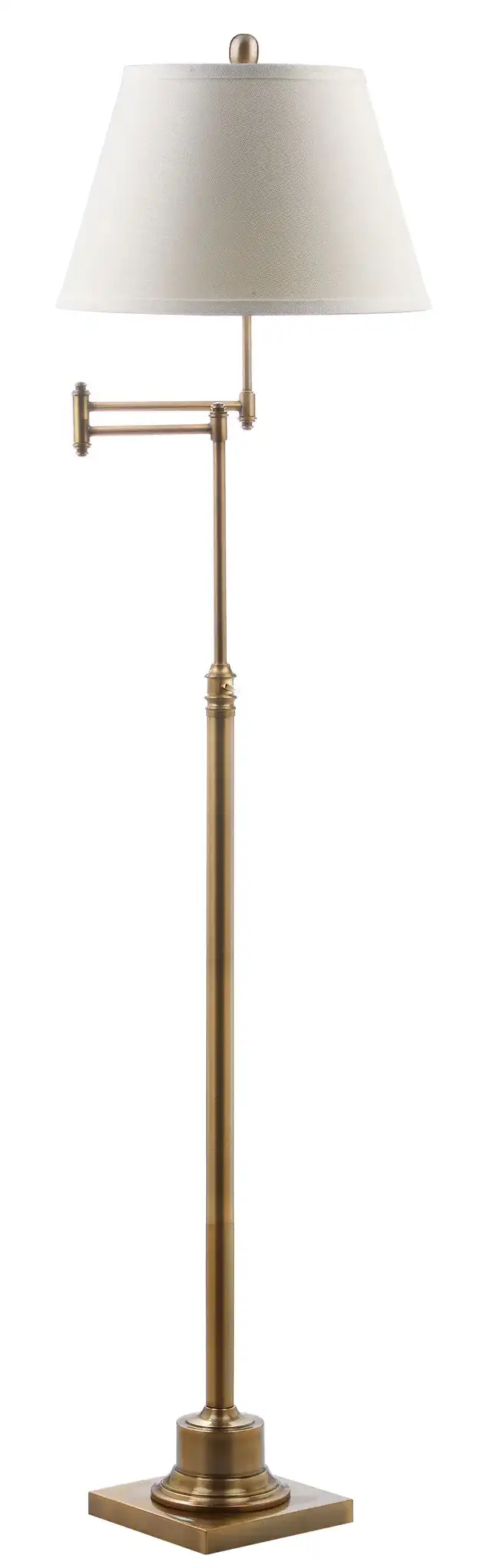 Ingram Swing Floor Lamp in Brass, detail view