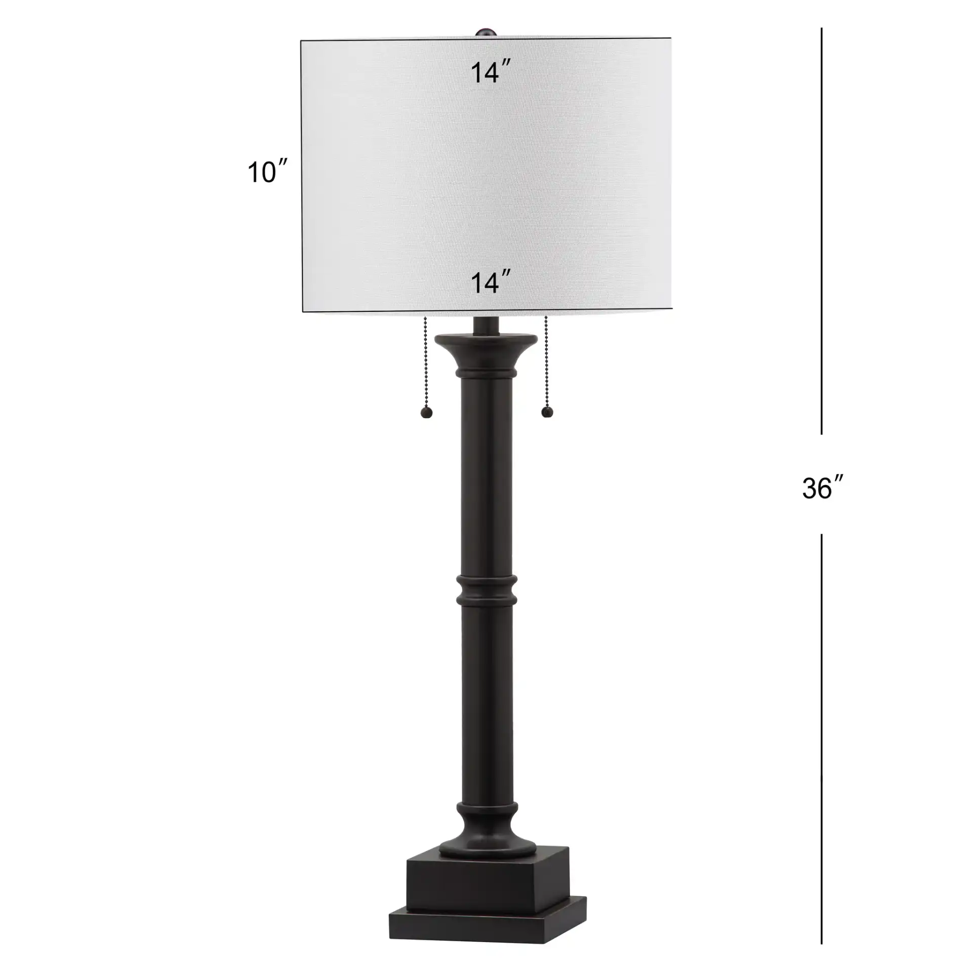 Estilo Column Lamp (Set of 2) in Dark Gray, detail view