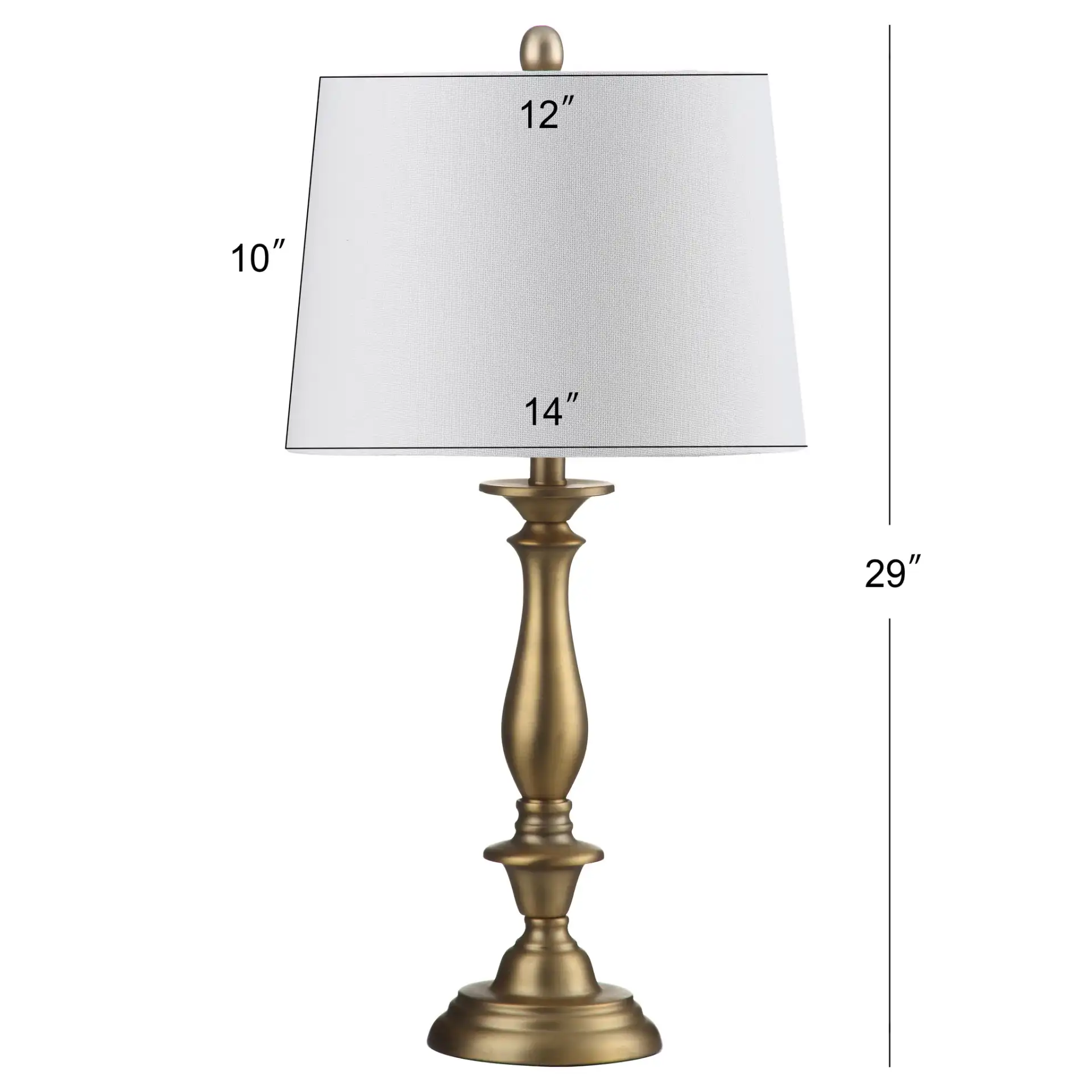 Brighton Candlestick Lamp (Set of 2) in Gold, detail view