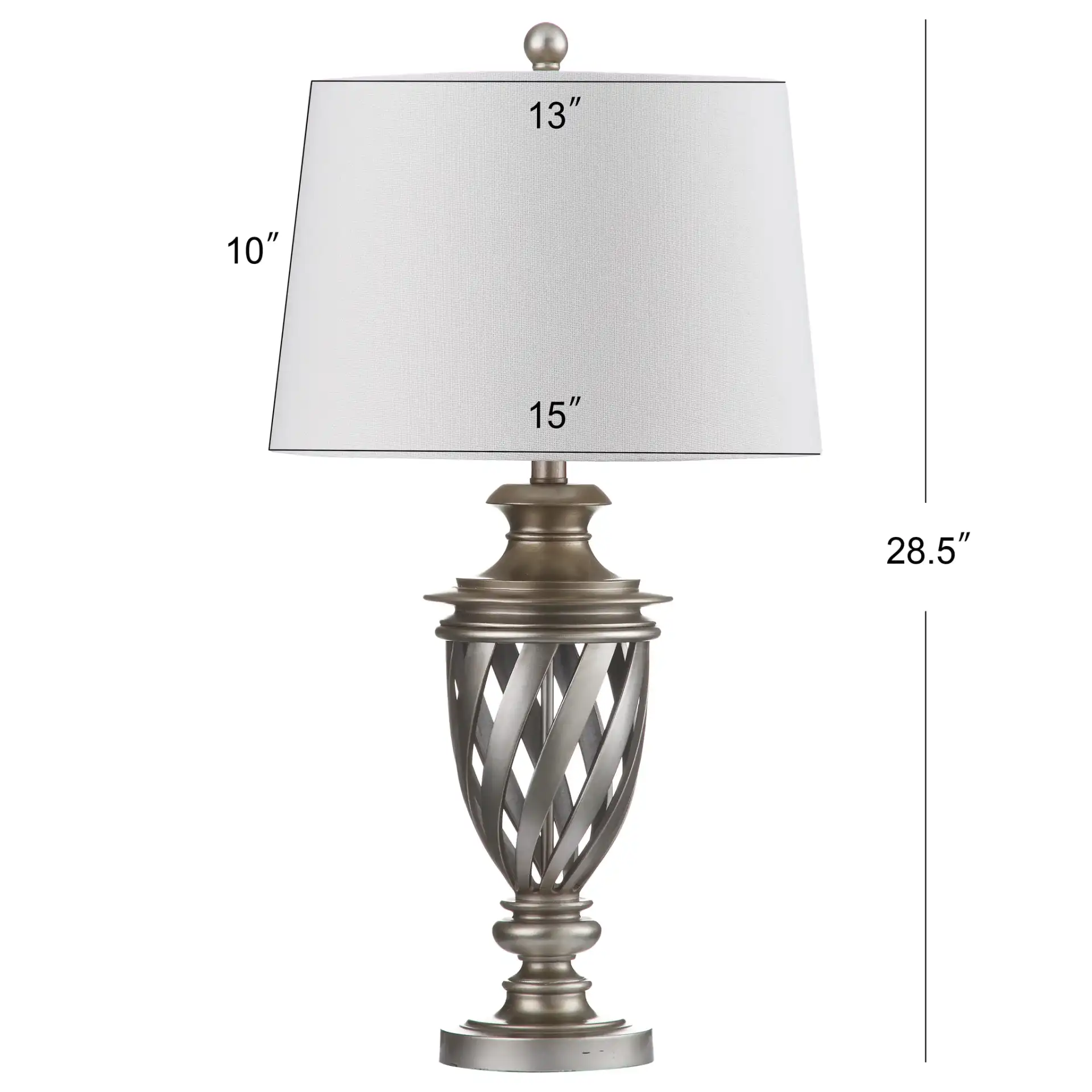 Byron Urn Lamp (Set Of 2) in Antique Silver, detail view