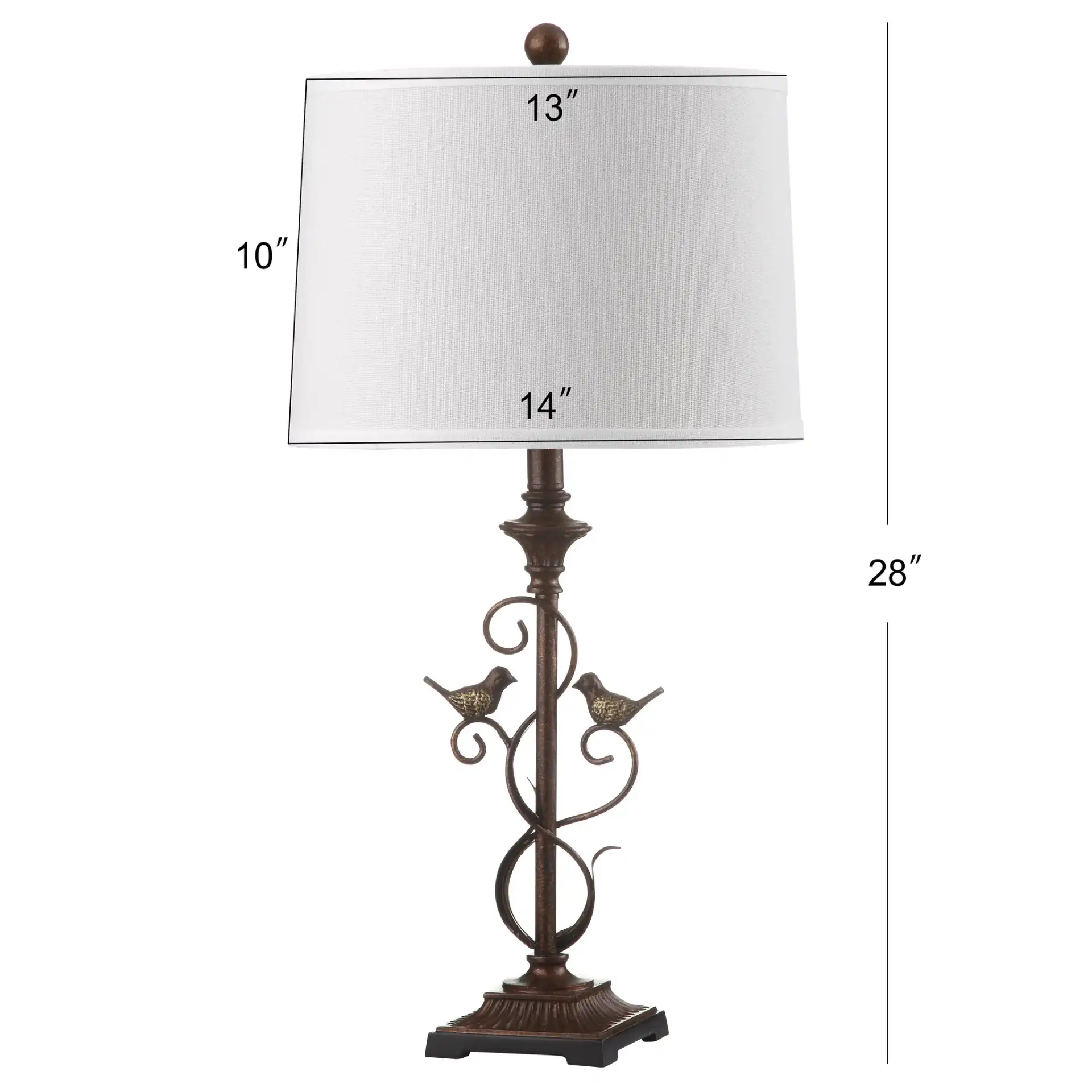 Birdsong Table Lamp (Set Of 2) in Oil Rub Bronze, detail view