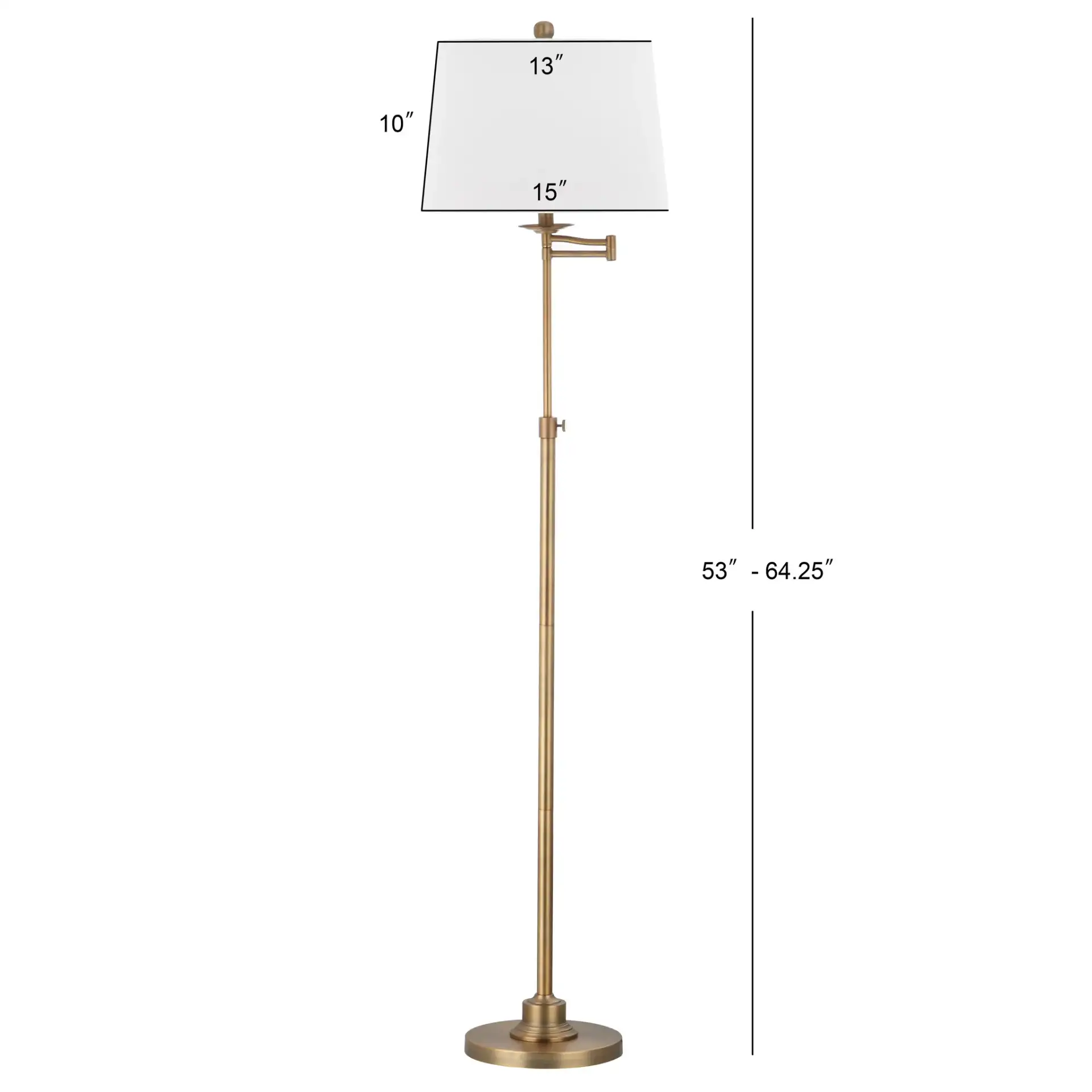 Nadia Floor Lamp in Copper, detail view