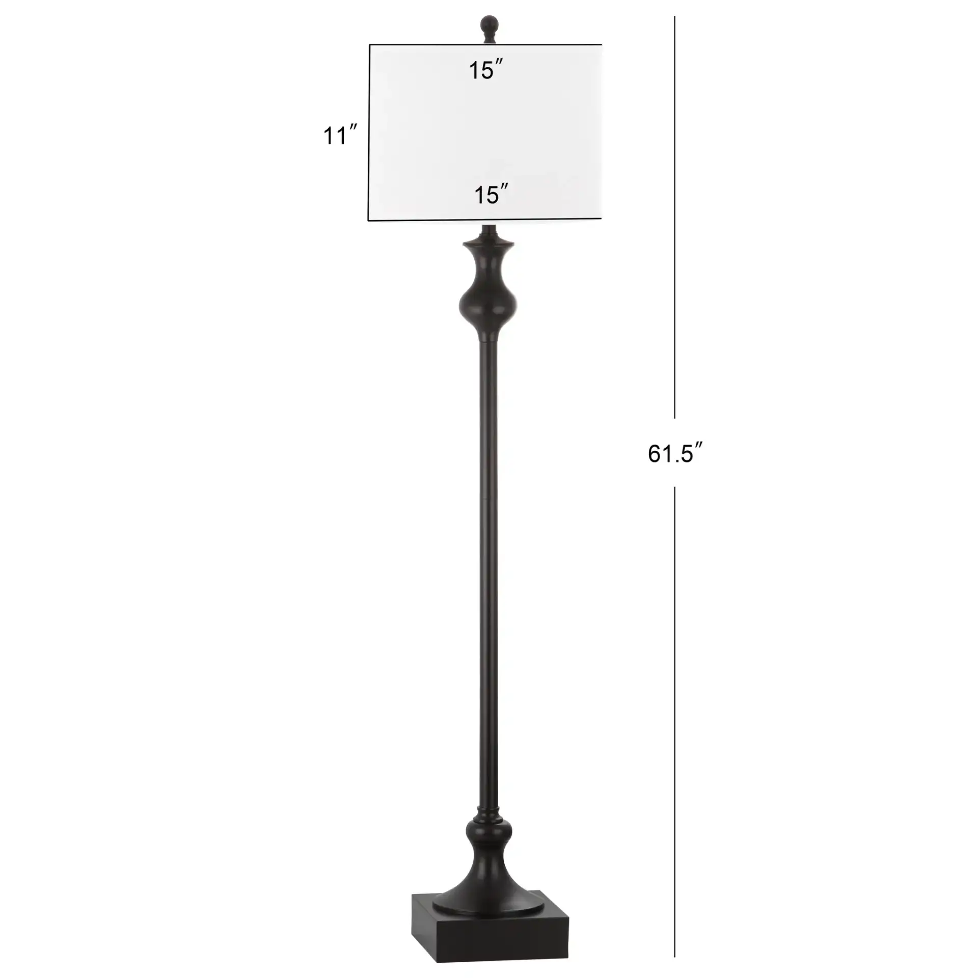 Brewster Floor Lamp in Oil Rubbed Bronze (Black), detail view