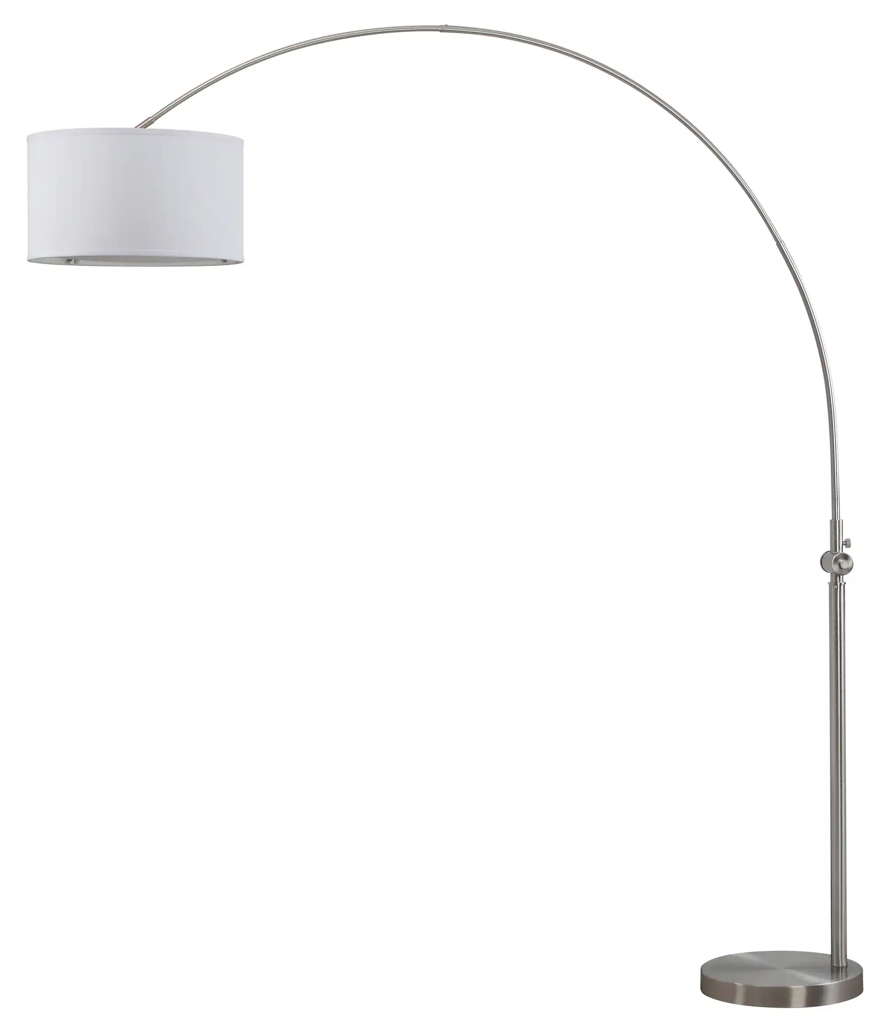 Ascella Arc Floor Lamp in Nickel, detail view