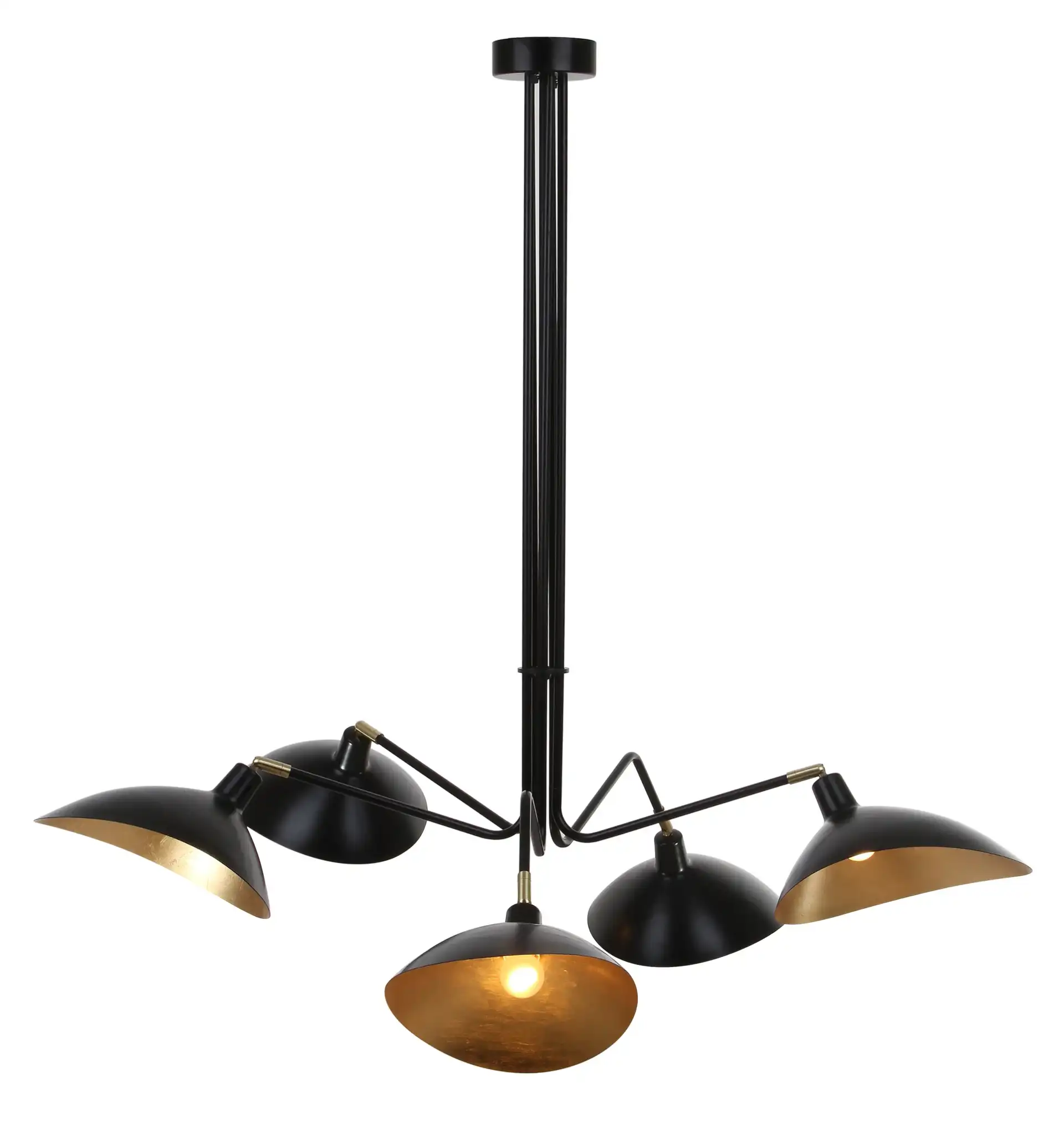 Lettie Pendant in Black / Gold