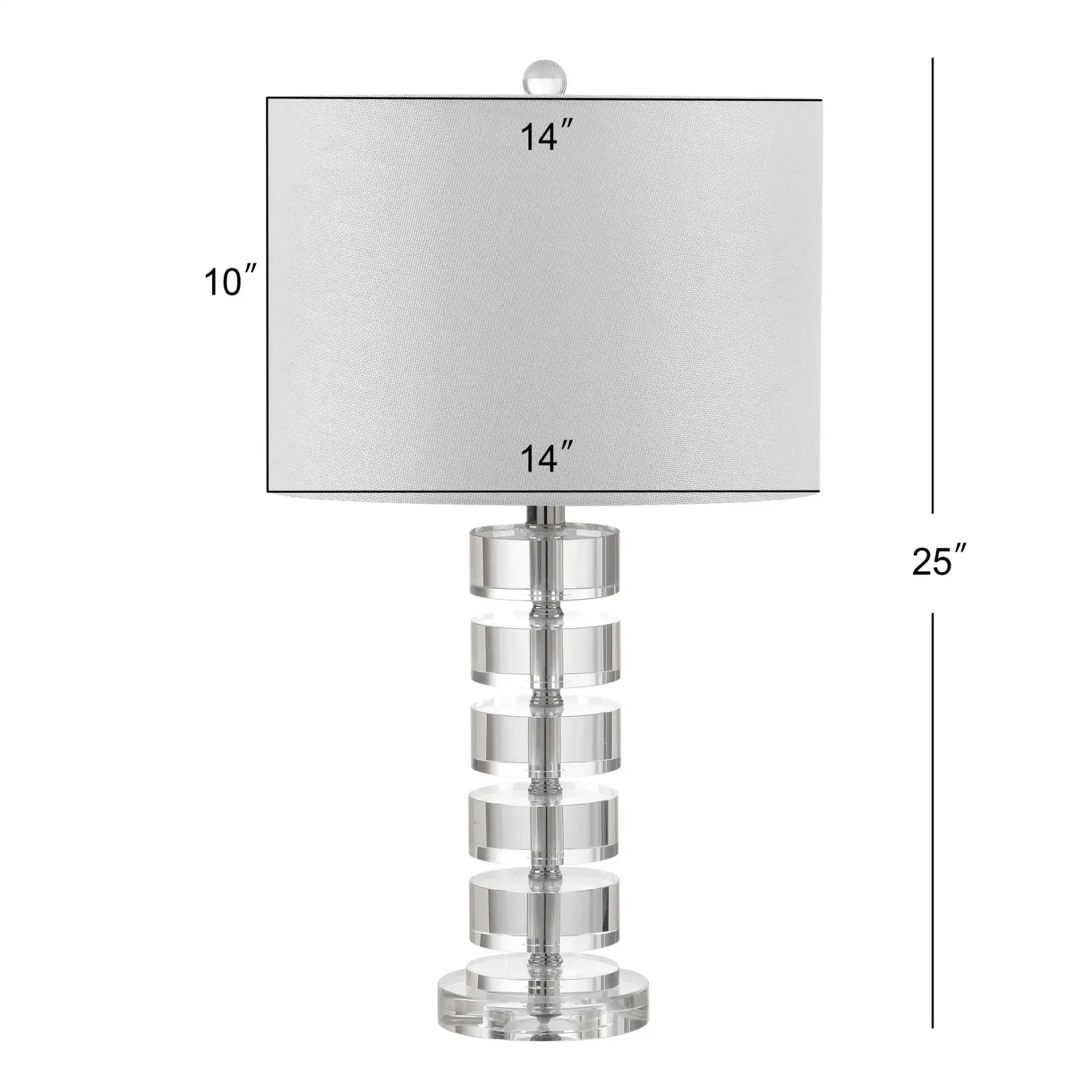 Frances Table Lamp (Set Of 2) in Clear, detail view