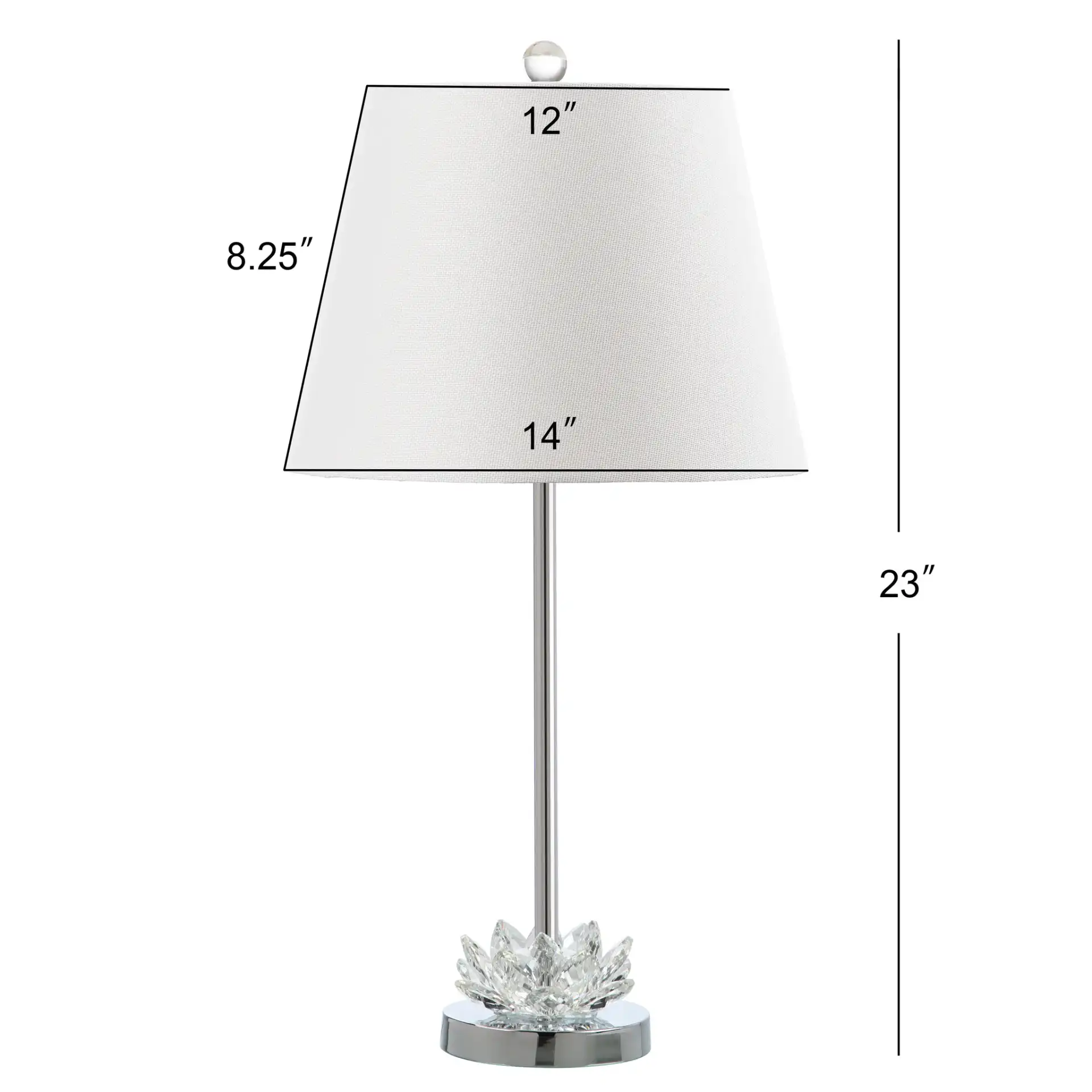 Beverly Table Lamp (Set Of 2) in Clear, detail view