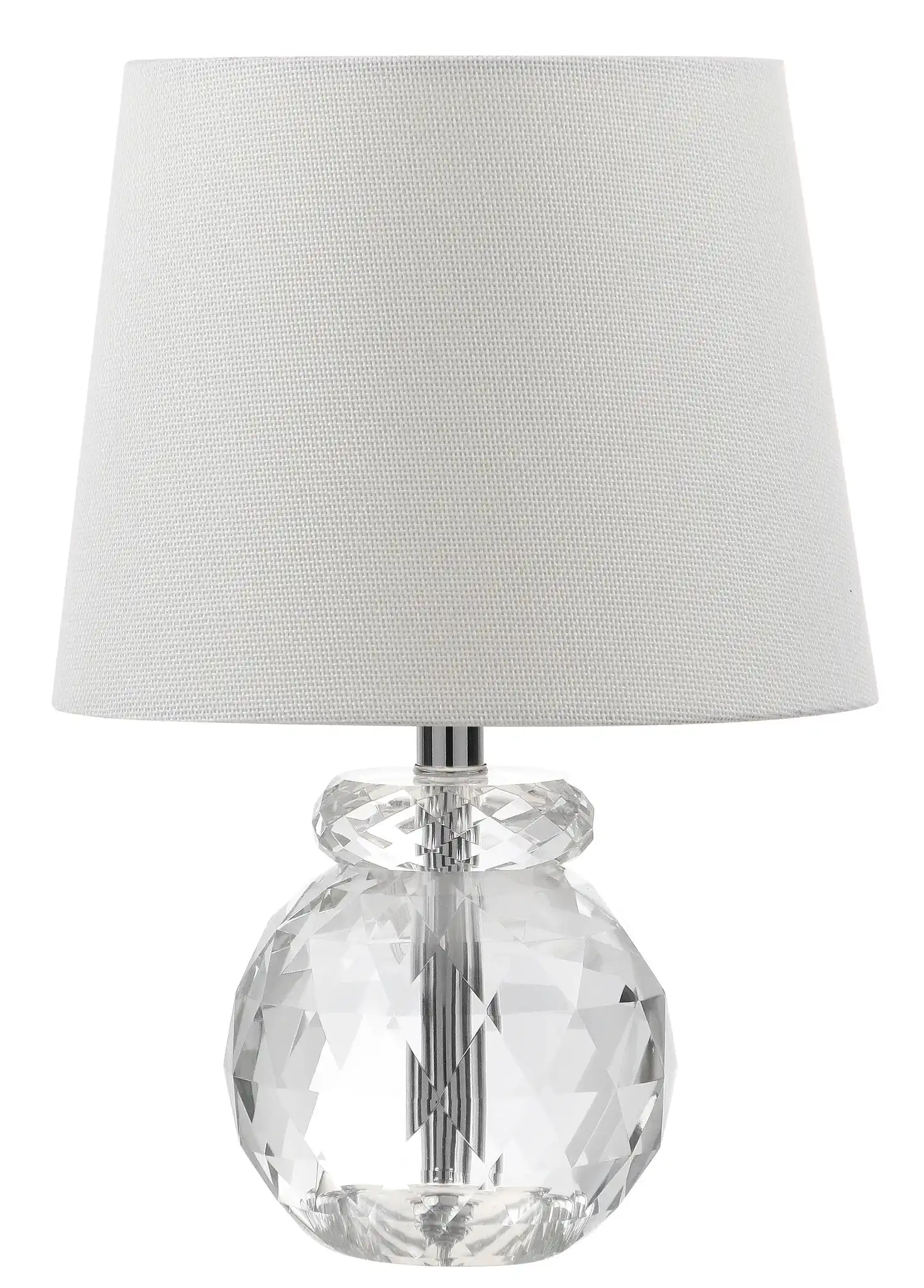 Eunice Table Lamp in Clear / Off-White, detail view