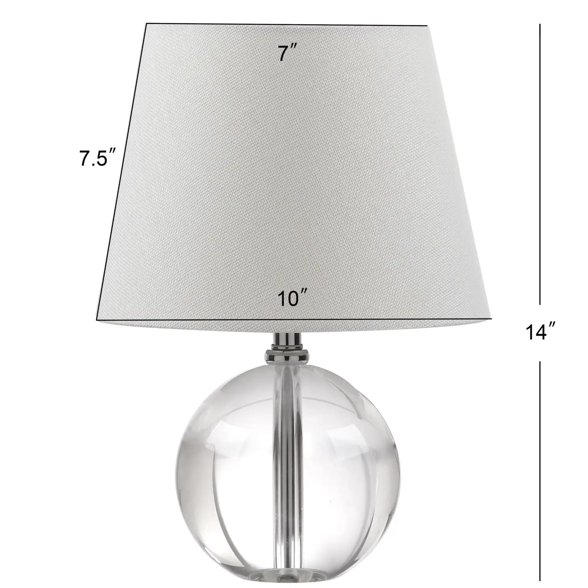 Mable Table Lamp in Clear / Off-White, detail view