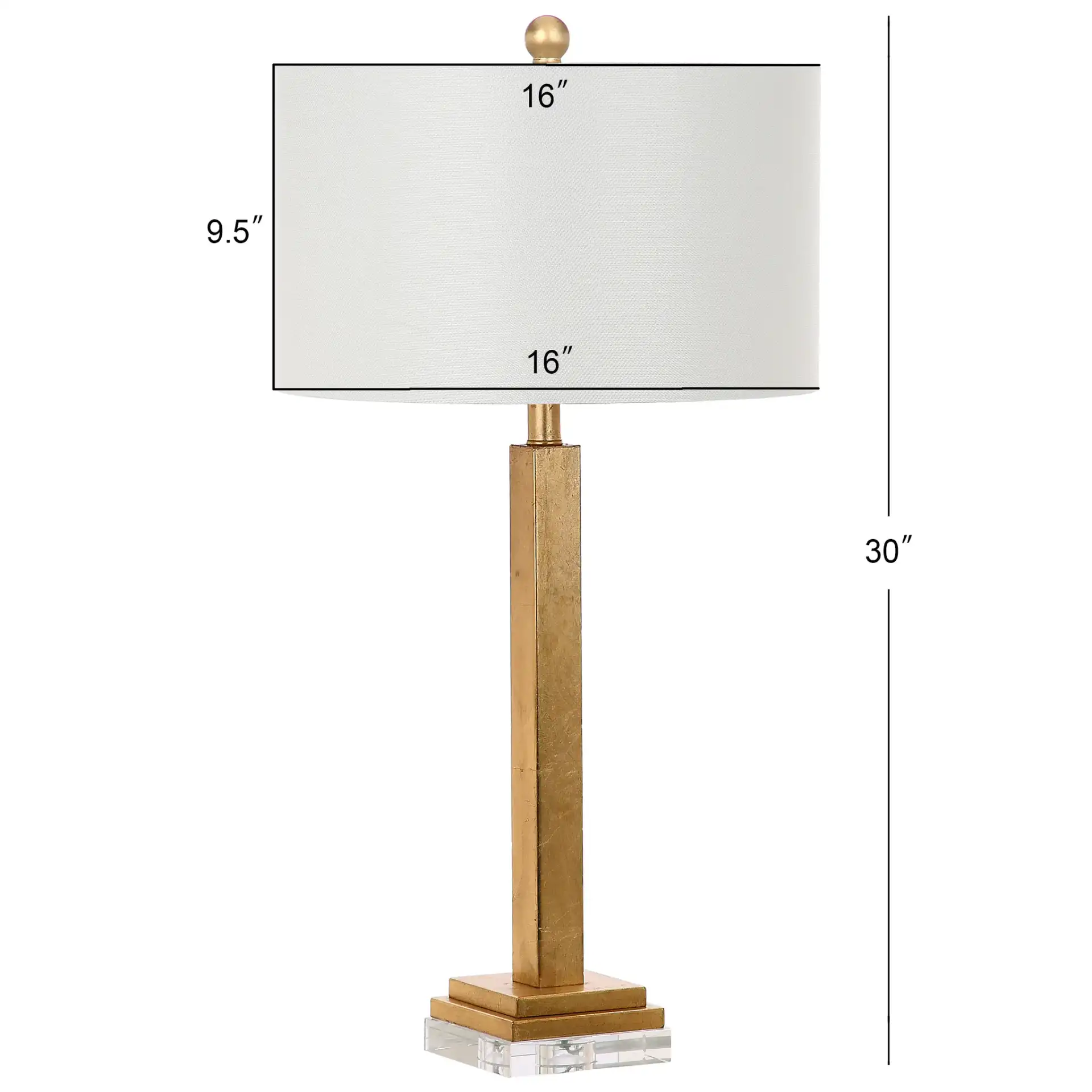 Perri Table Lamp (Set Of 2) in Gold / Off-White, detail view