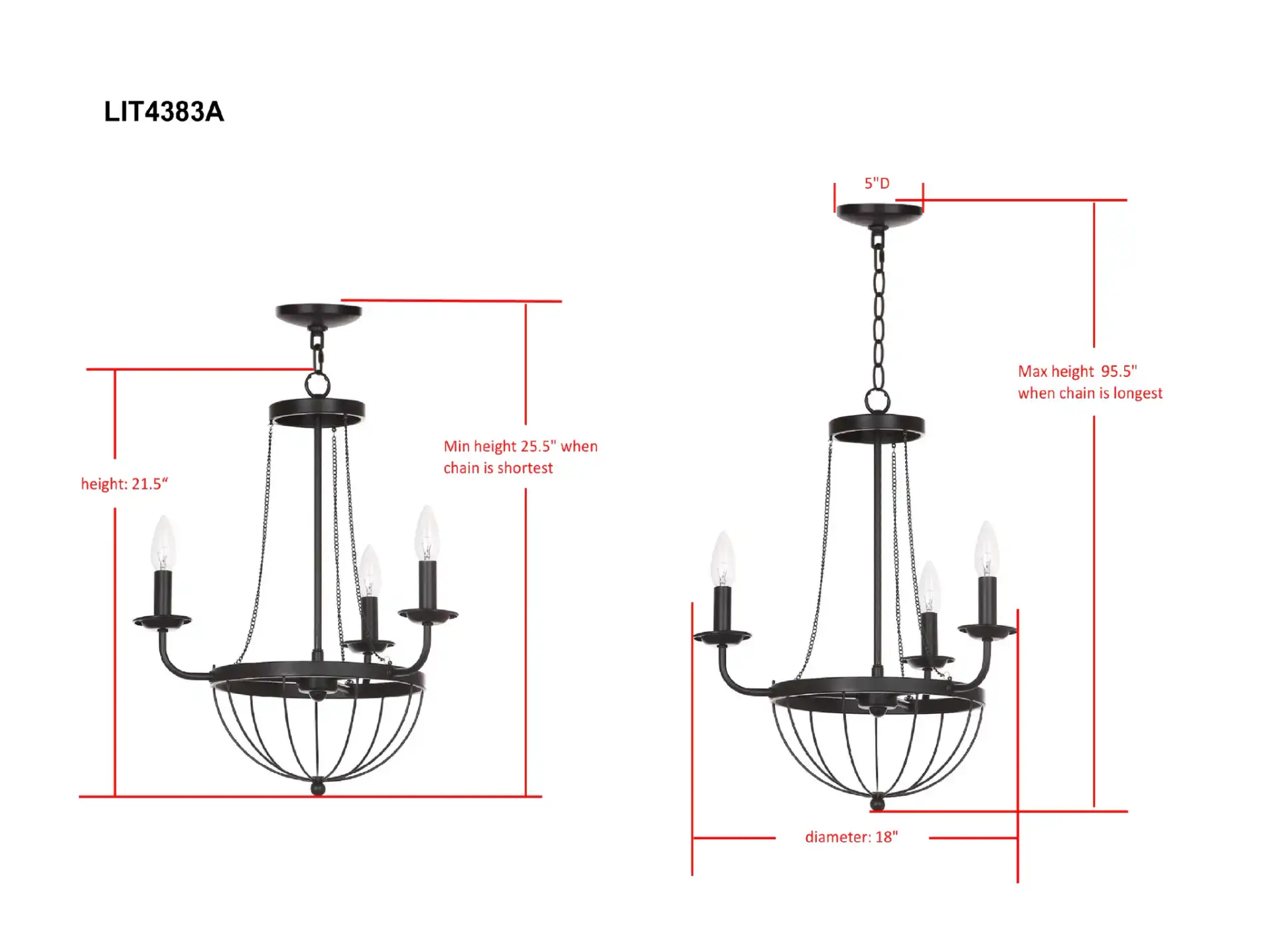 Jacques Chandelier in Black, detail view