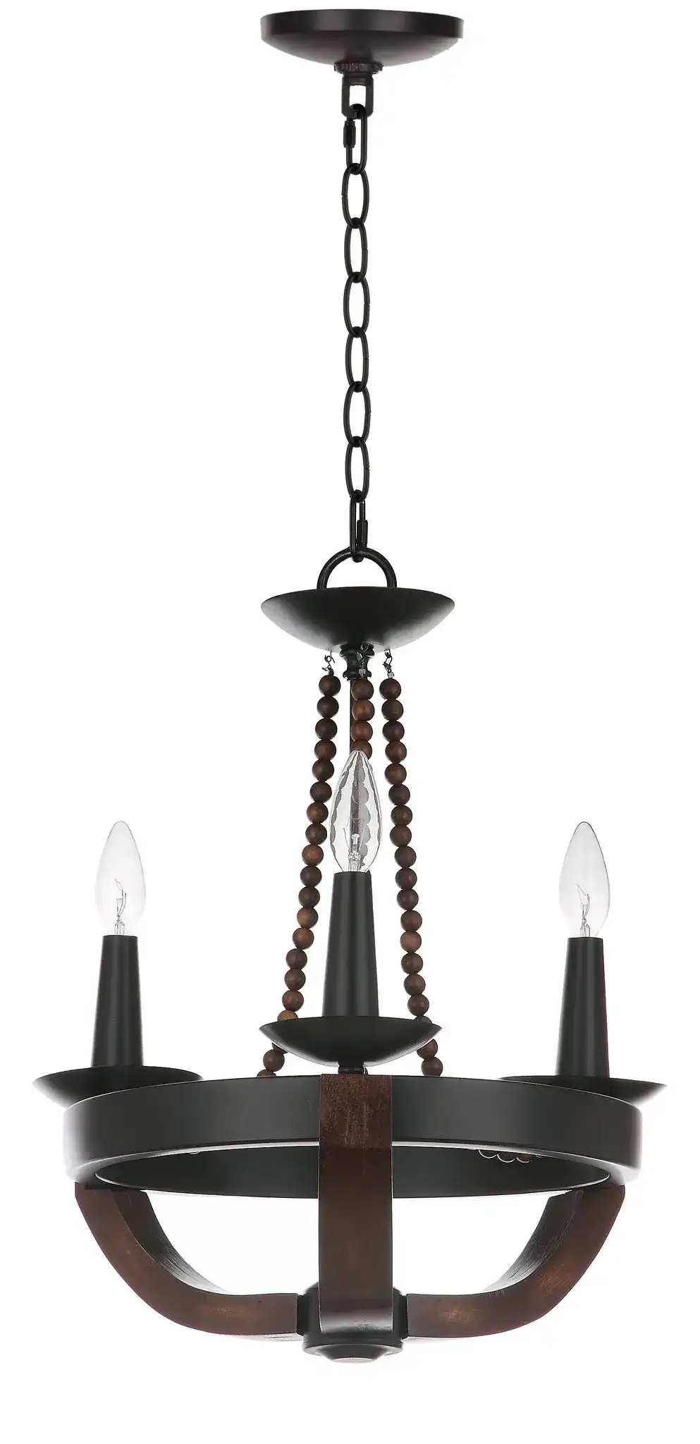 Lucero Chandelier in Black, detail view