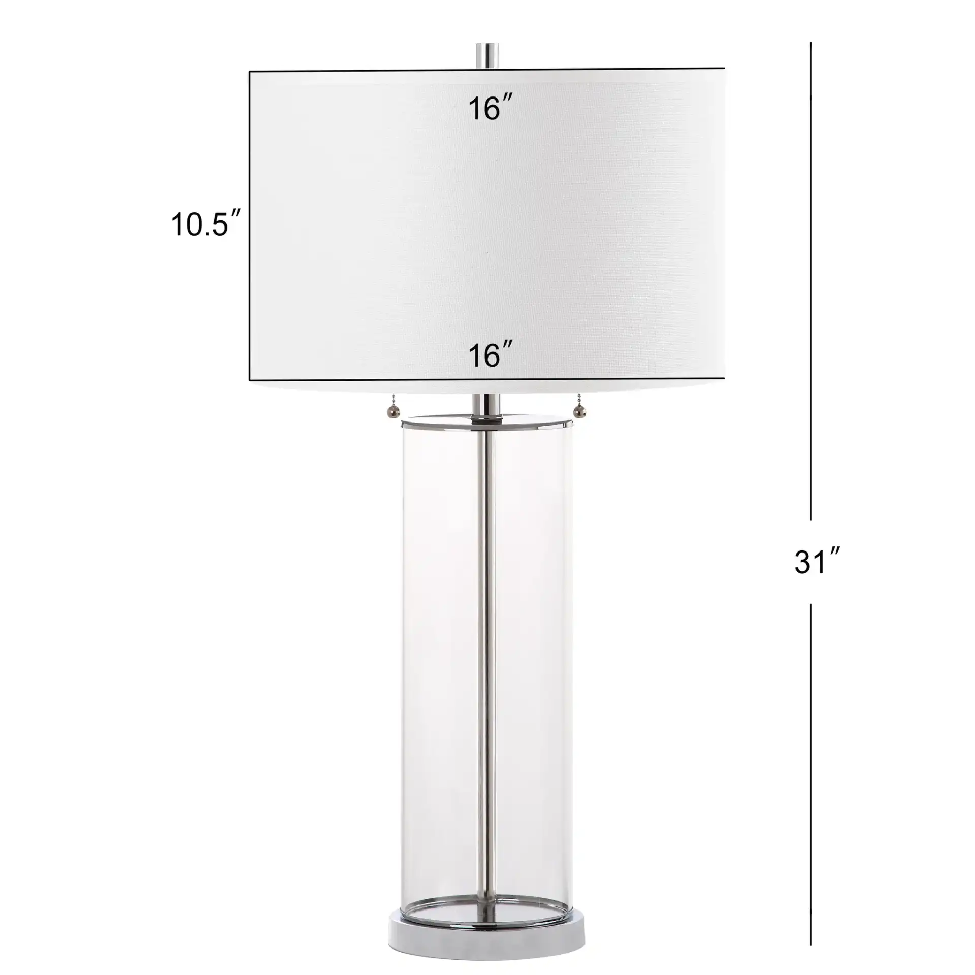 Velma Table Lamp (Set Of 2) in Clear, detail view