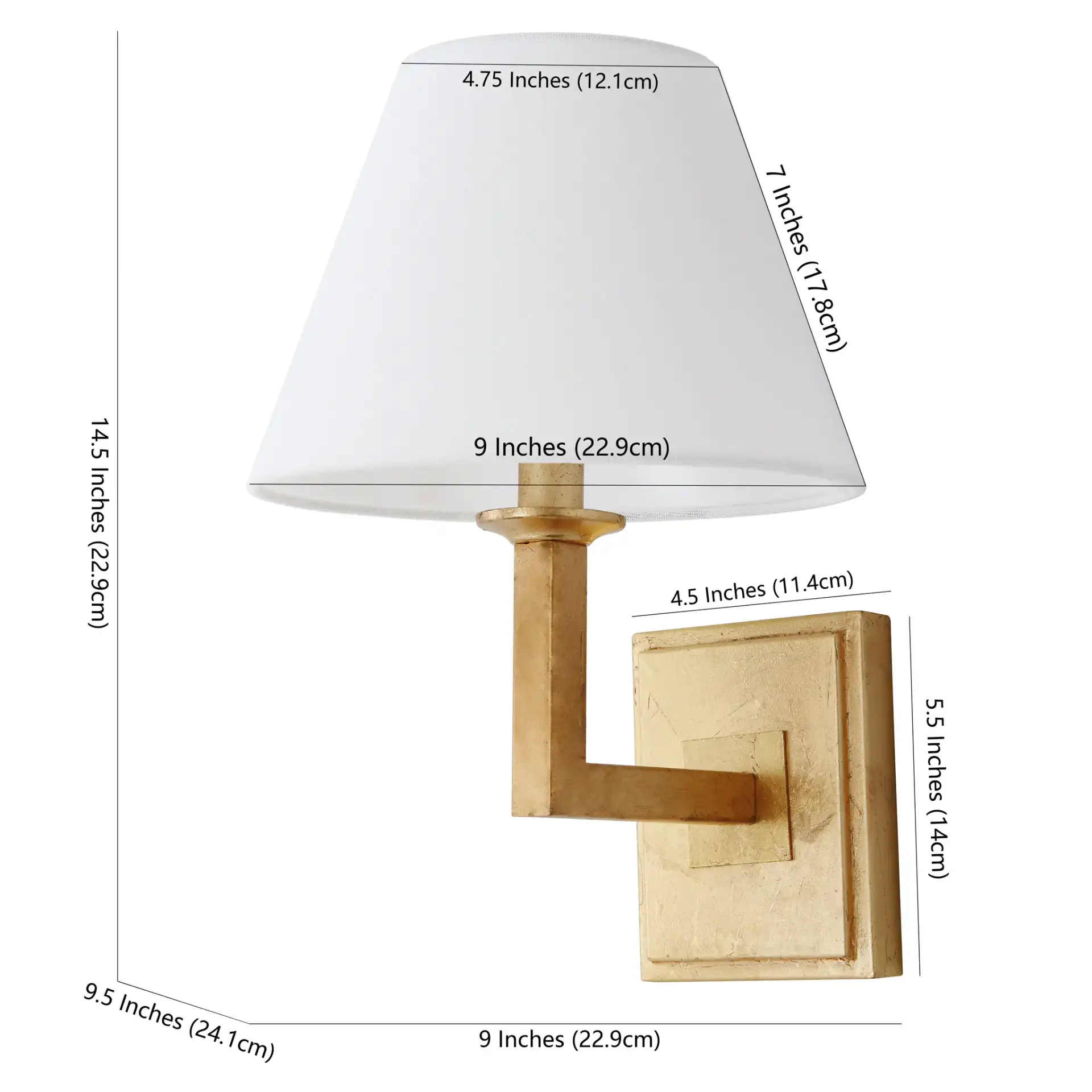 Pauline Wall Sconce (Set Of 2) in Gold, detail view