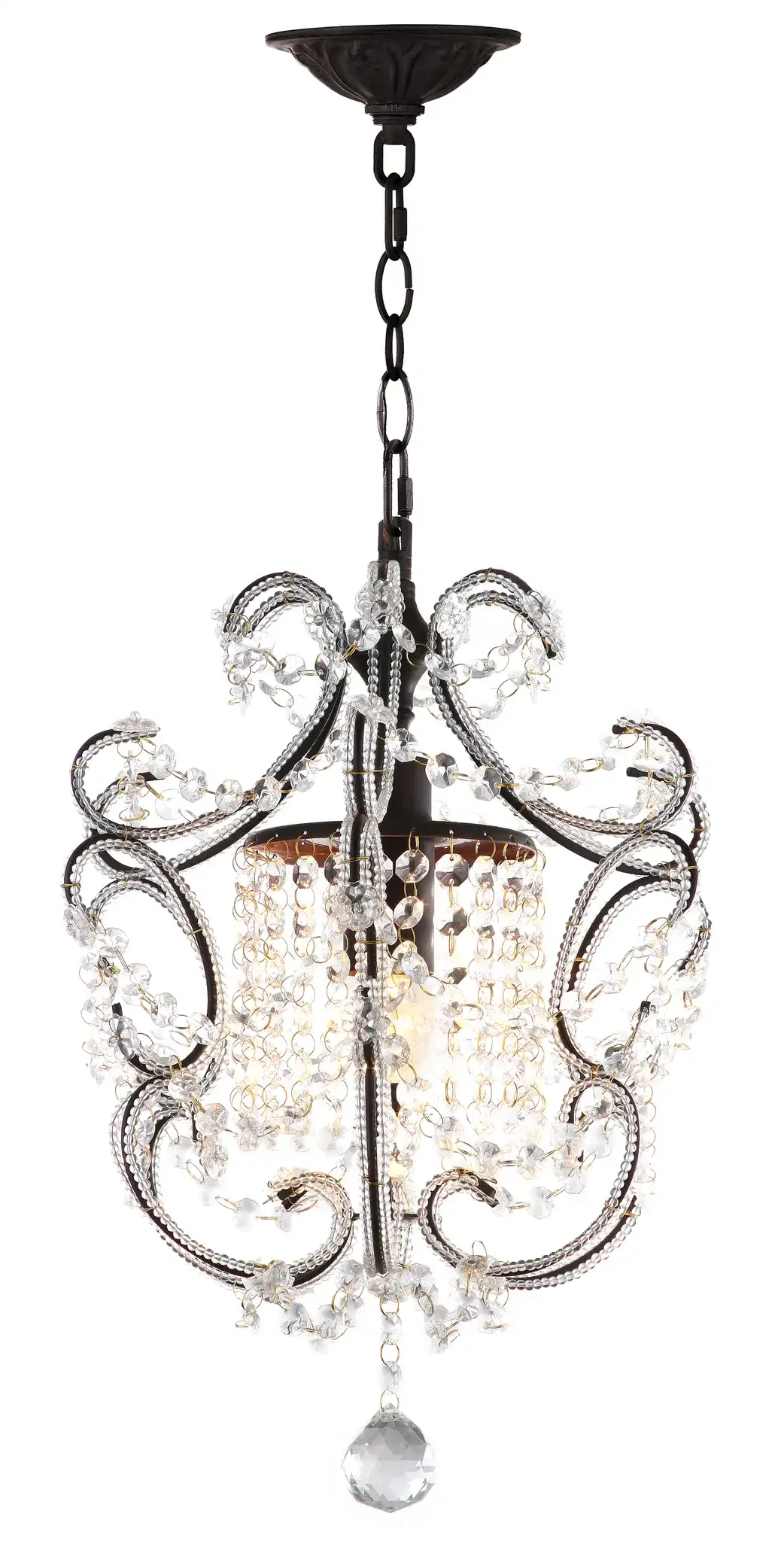 Luna Chandelier in Clear / Brown