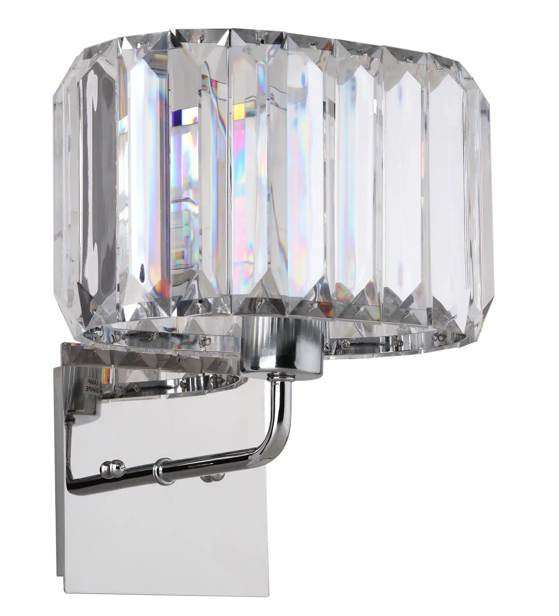 Athena Wall Lamp (Set Of 2) in Nickel / Clear, detail view