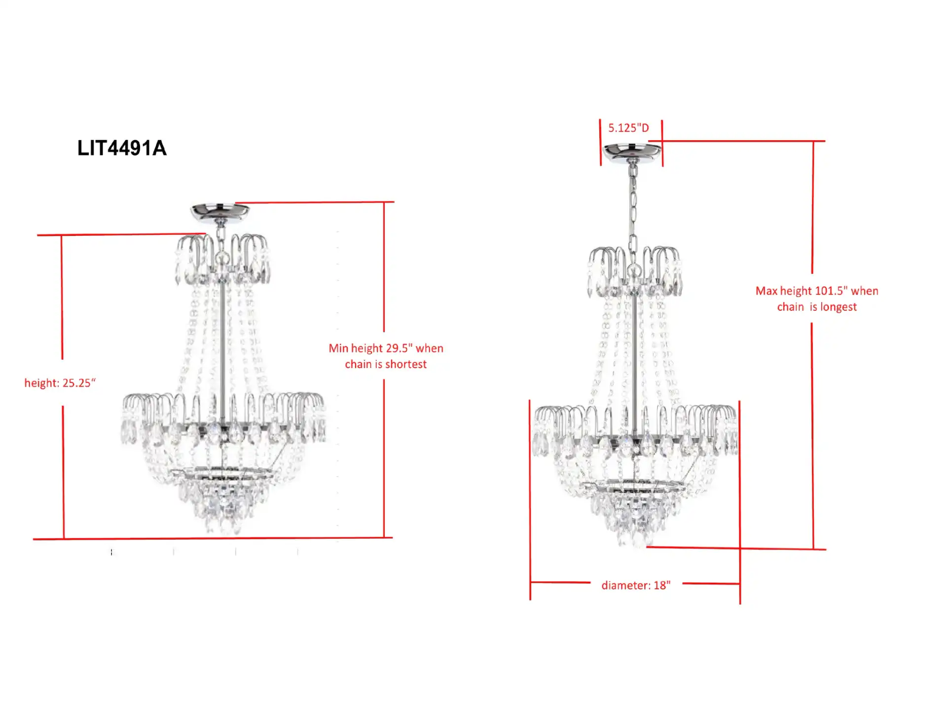 Sonja Pendant Lamp in Chrome, detail view