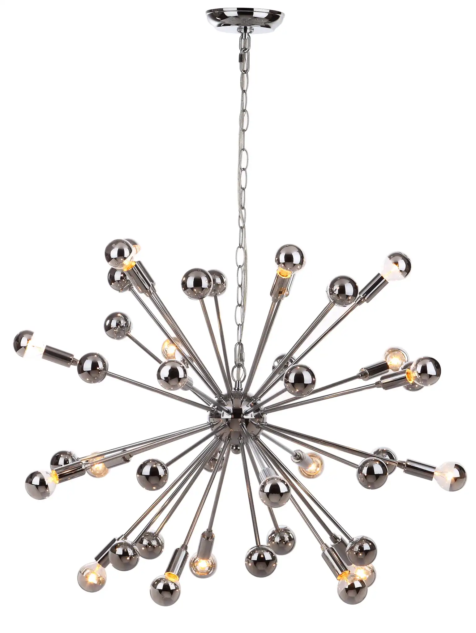 Starburst Sputnik Pendant Lamp in Chrome