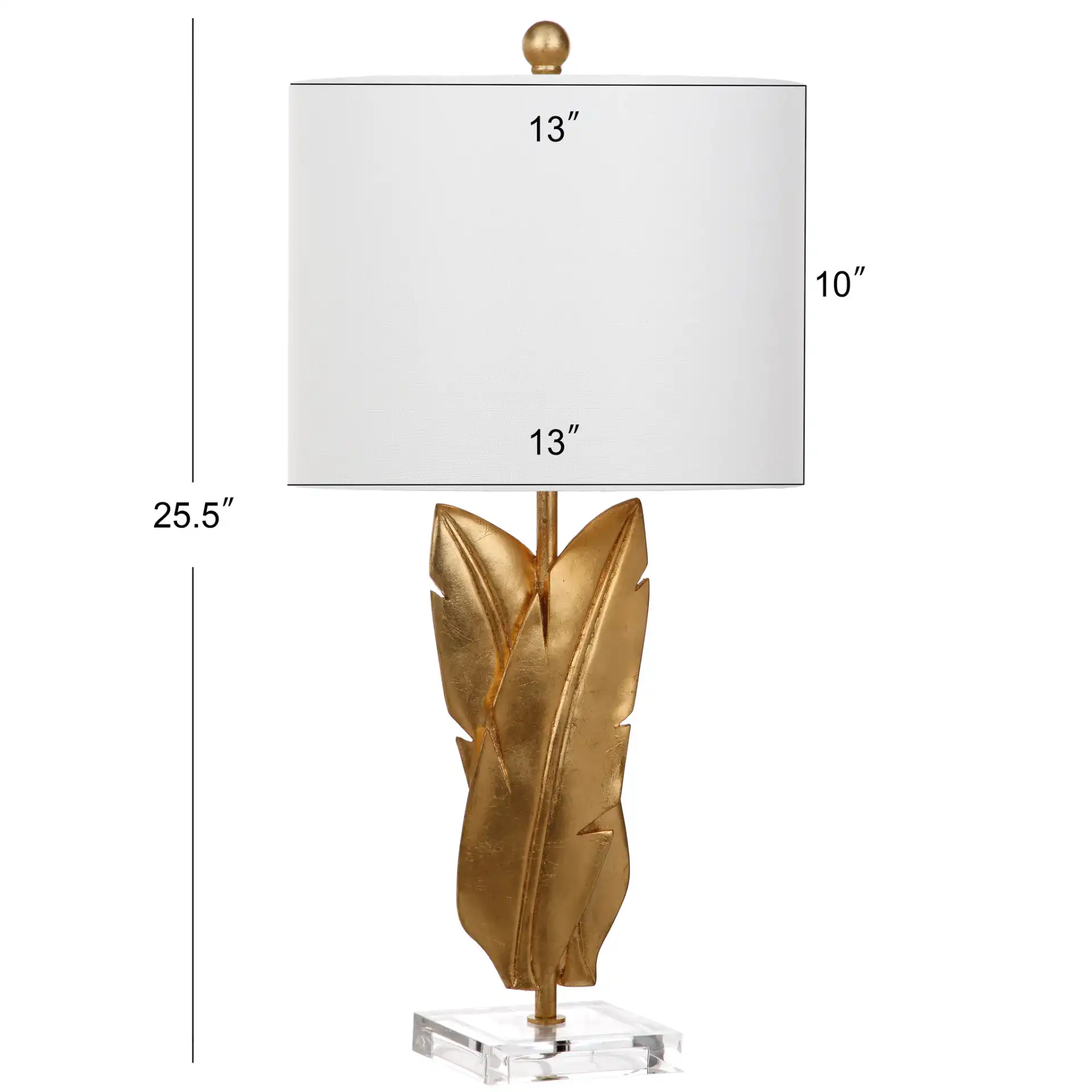 Aerin Wings Table Lamp (Set Of 2) in Gold, detail view