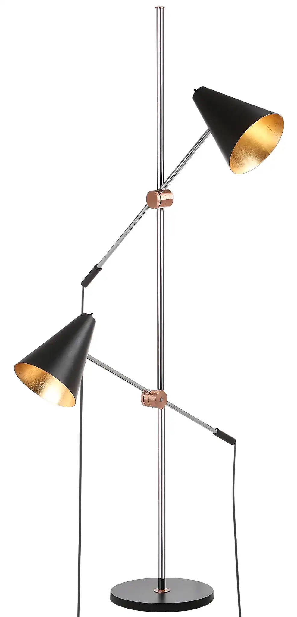 Reed Floor Lamp in Chrome / Black