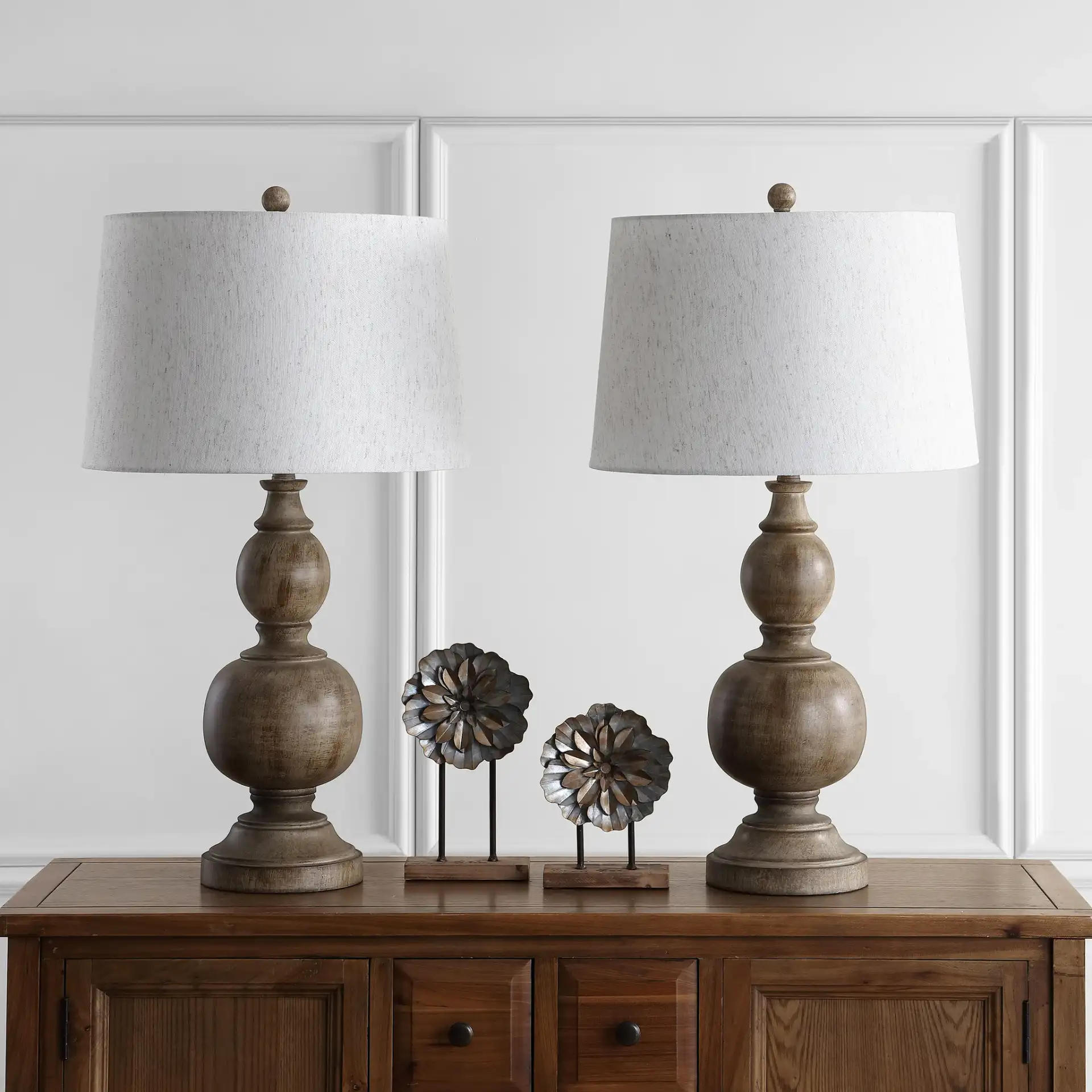 Araceli Table Lamp (Set Of 2) in Brown in a styled room