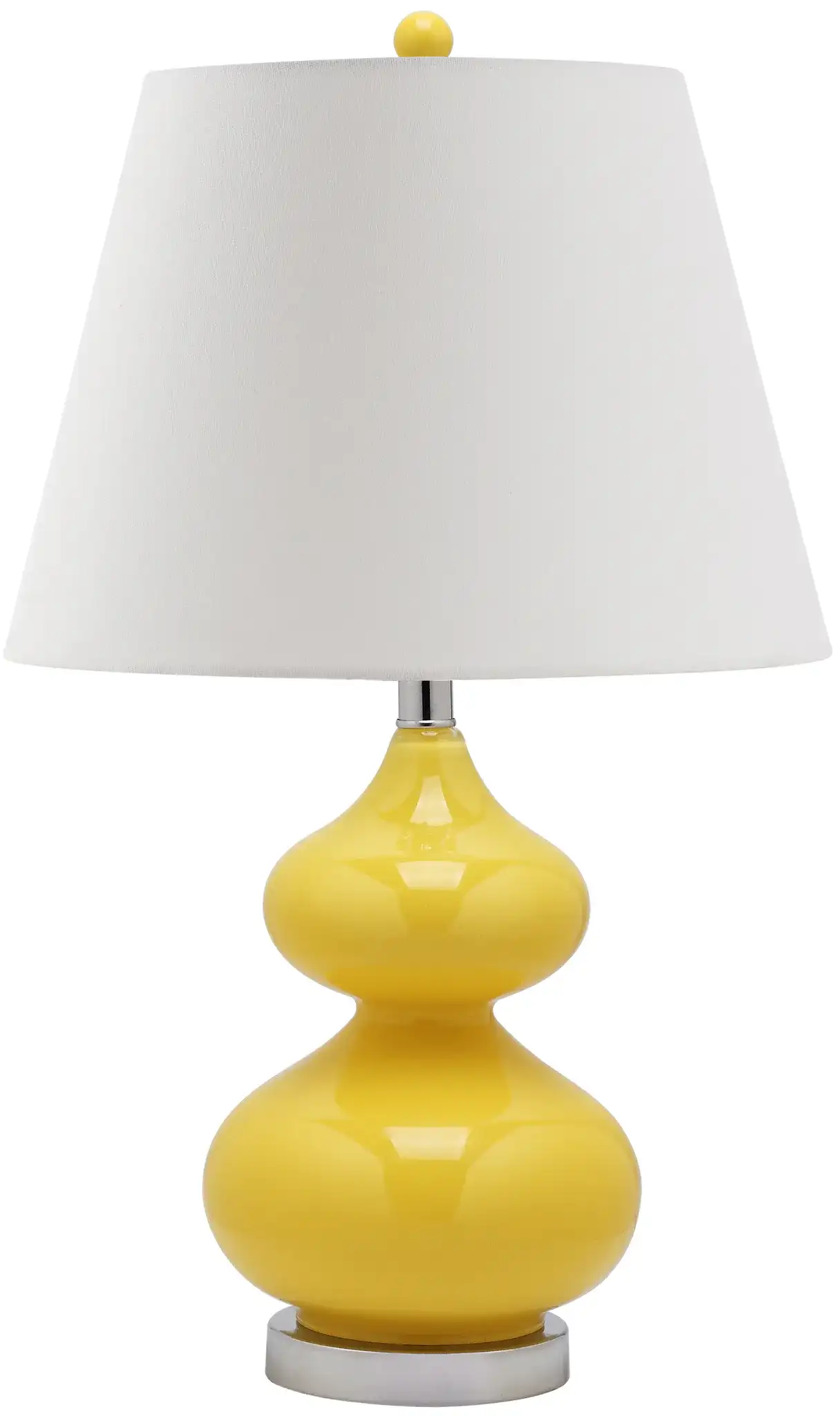 Eva Double Gourd Table Lamp (Set of 2) in Silver, detail view