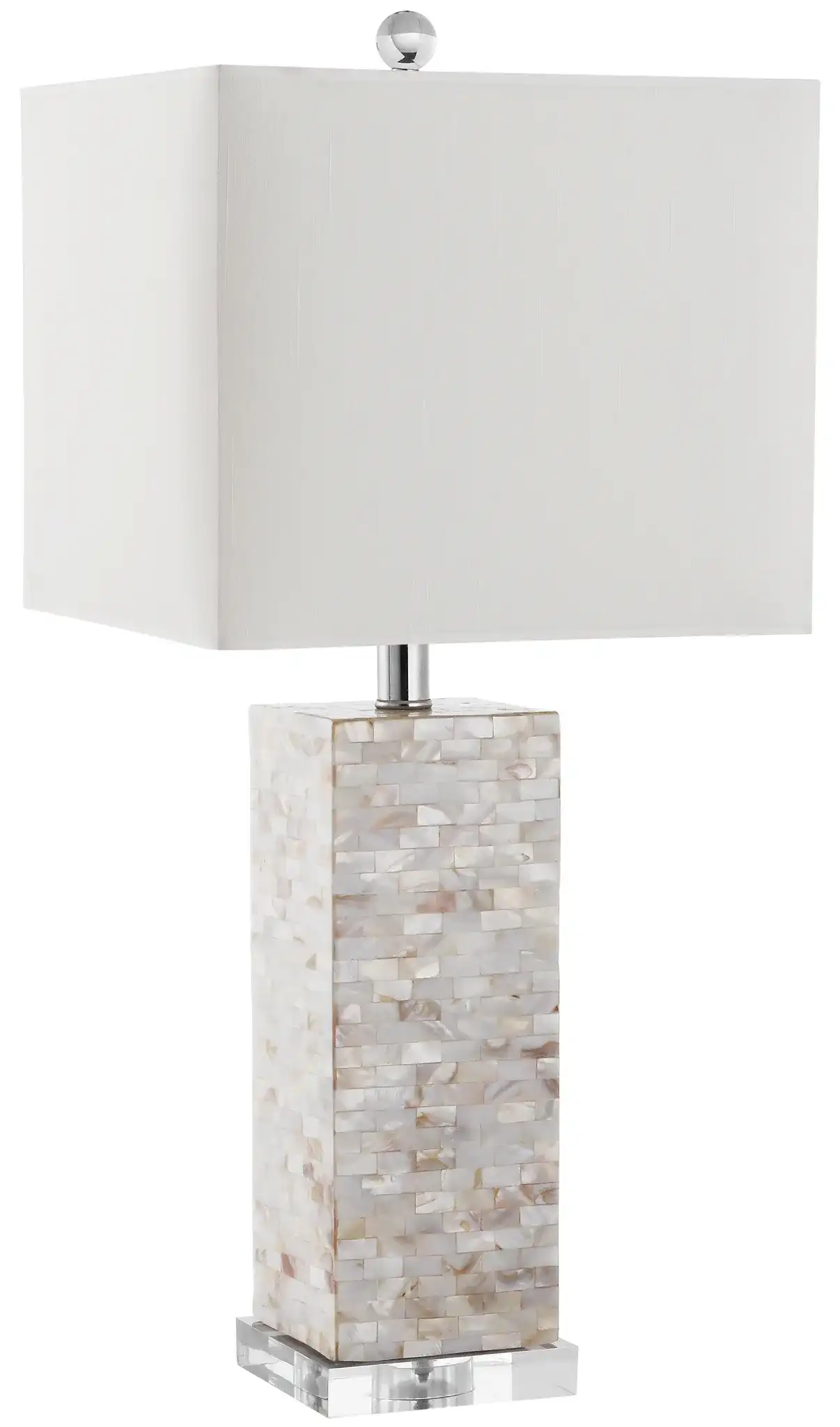 Homer Shell/Acrylic Lamp (Set Of 2) in Cream, detail view