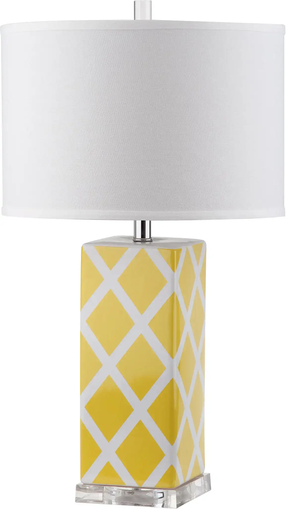 Garden Lattice Table Lamp (Set of 2) in Gray, detail view