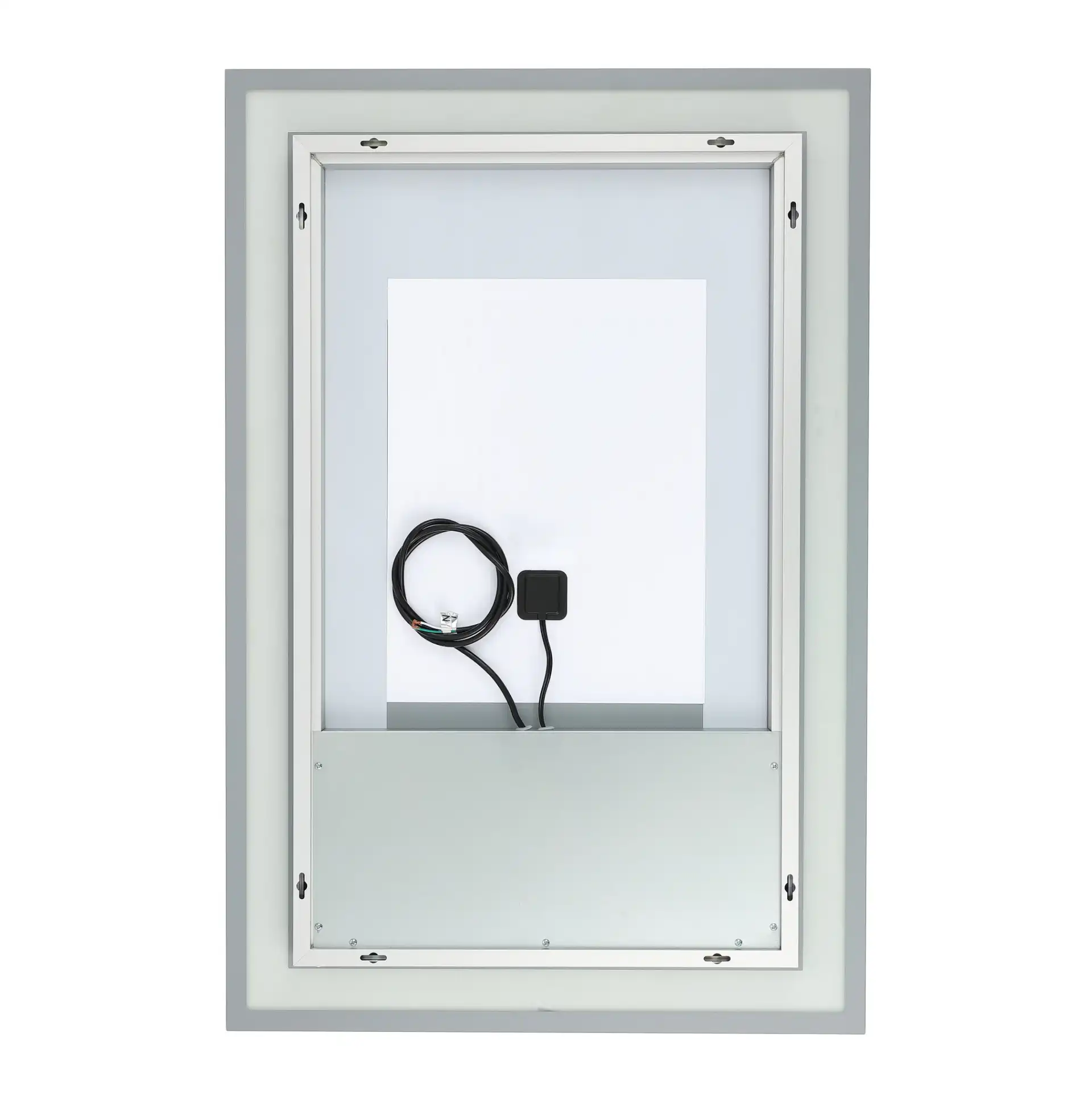 Hyatt 24" Led Mirror in Silver / White