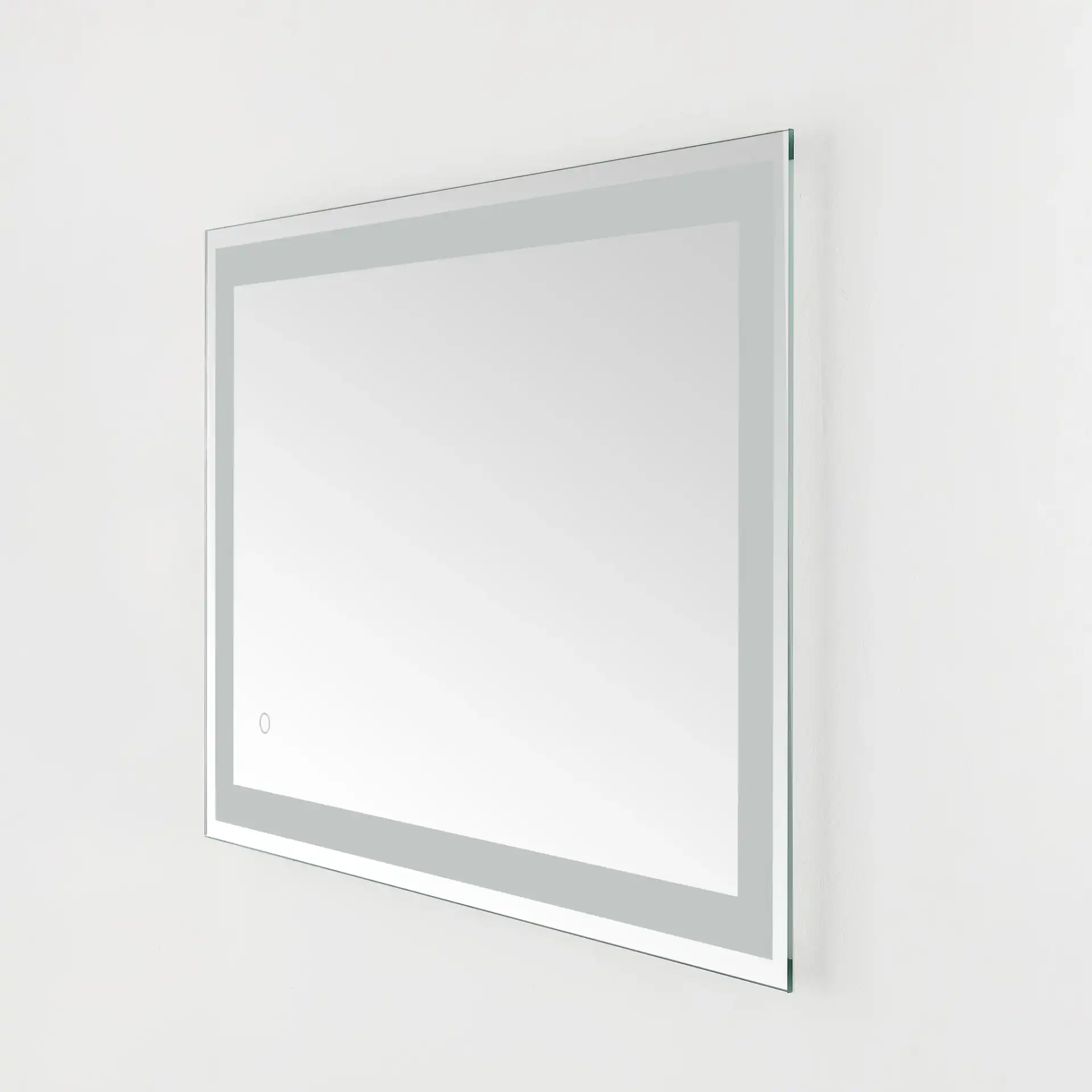 Hyatt 24" Led Mirror in Silver / White, detail view