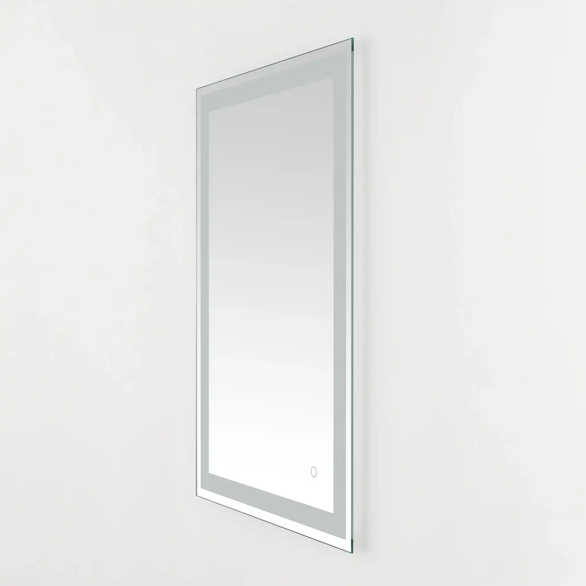 Hyatt 24" Led Mirror in Silver / White, detail view