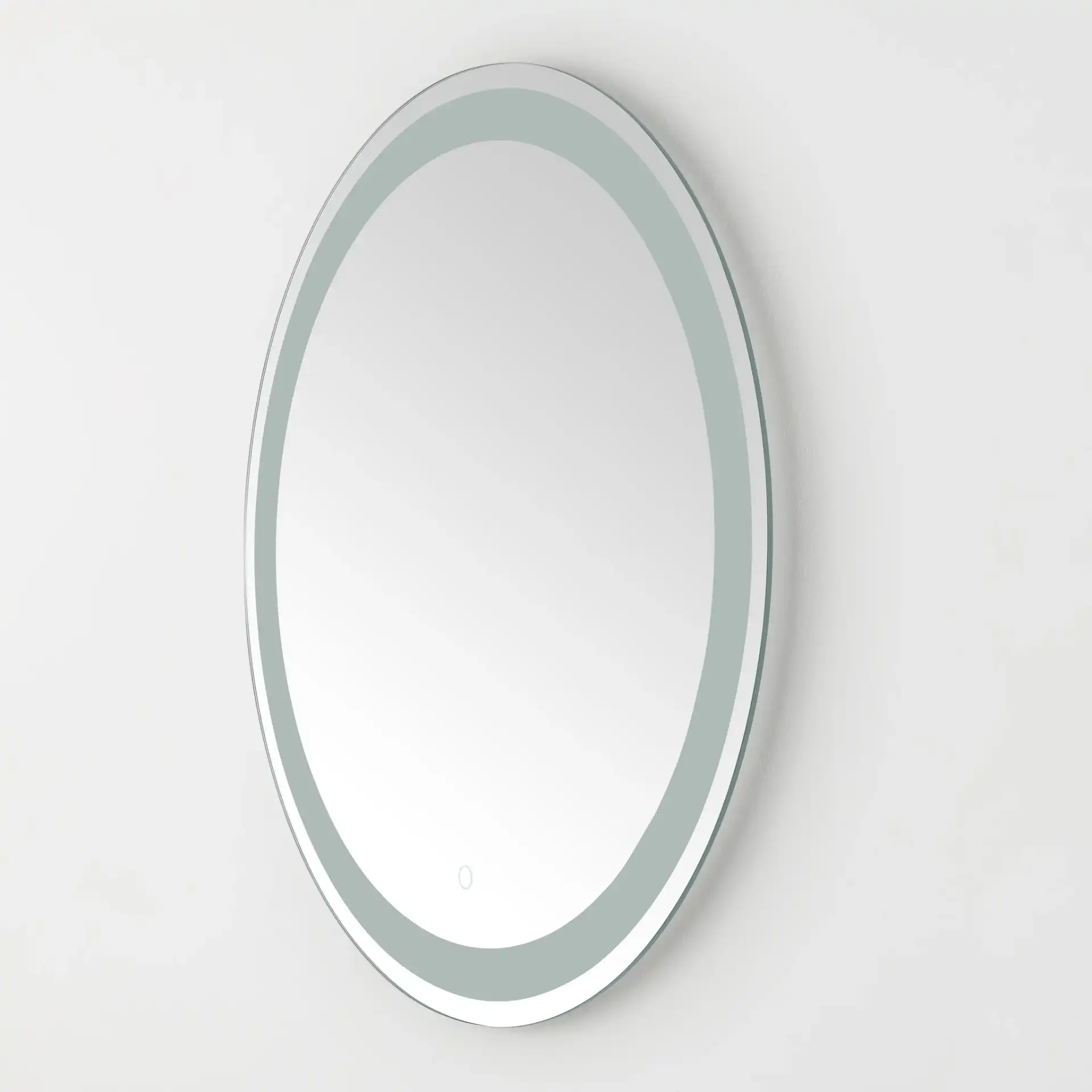 Caspar 30" Led Mirror in Silver / White, detail view