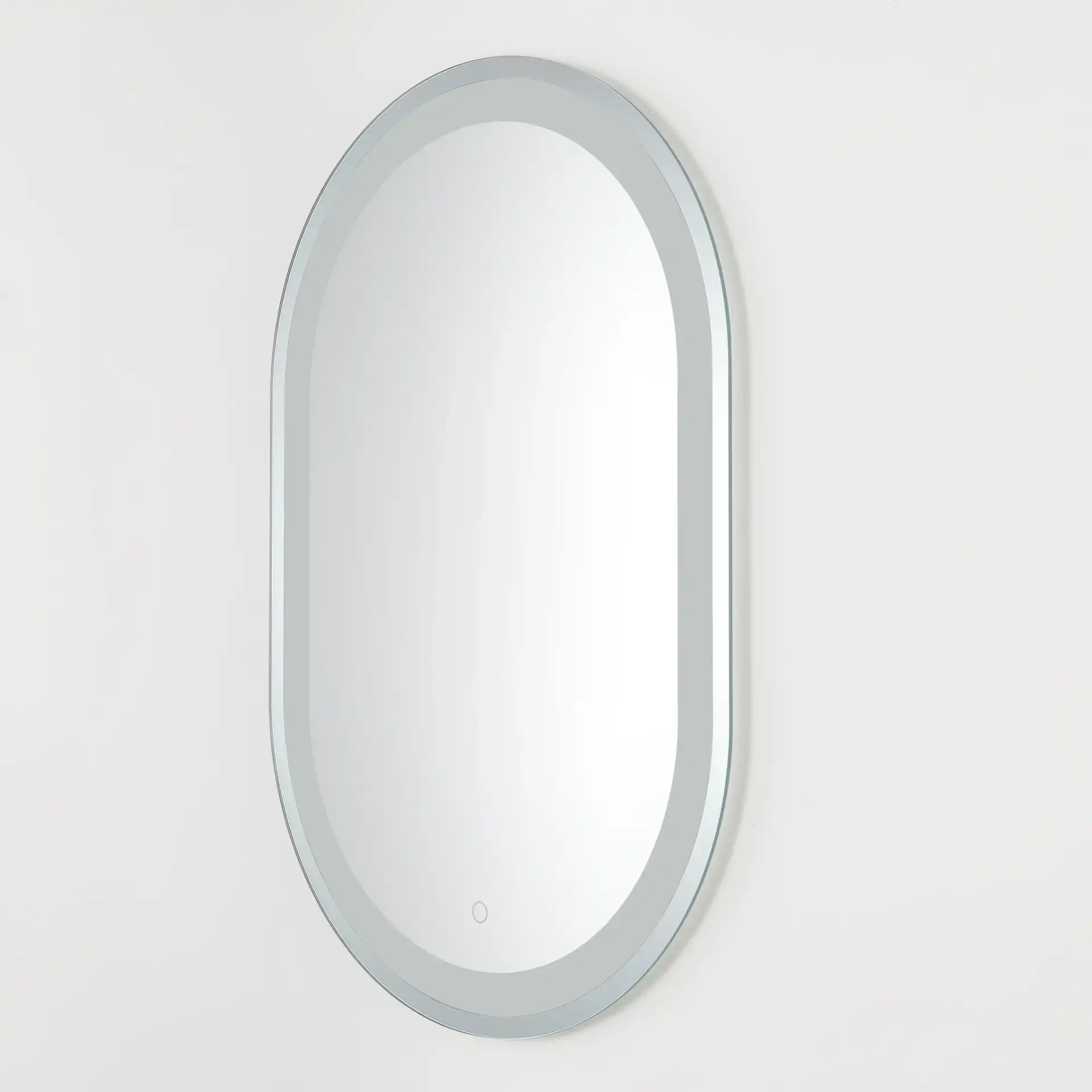Crosby 24" Led Mirror in Silver / White, detail view