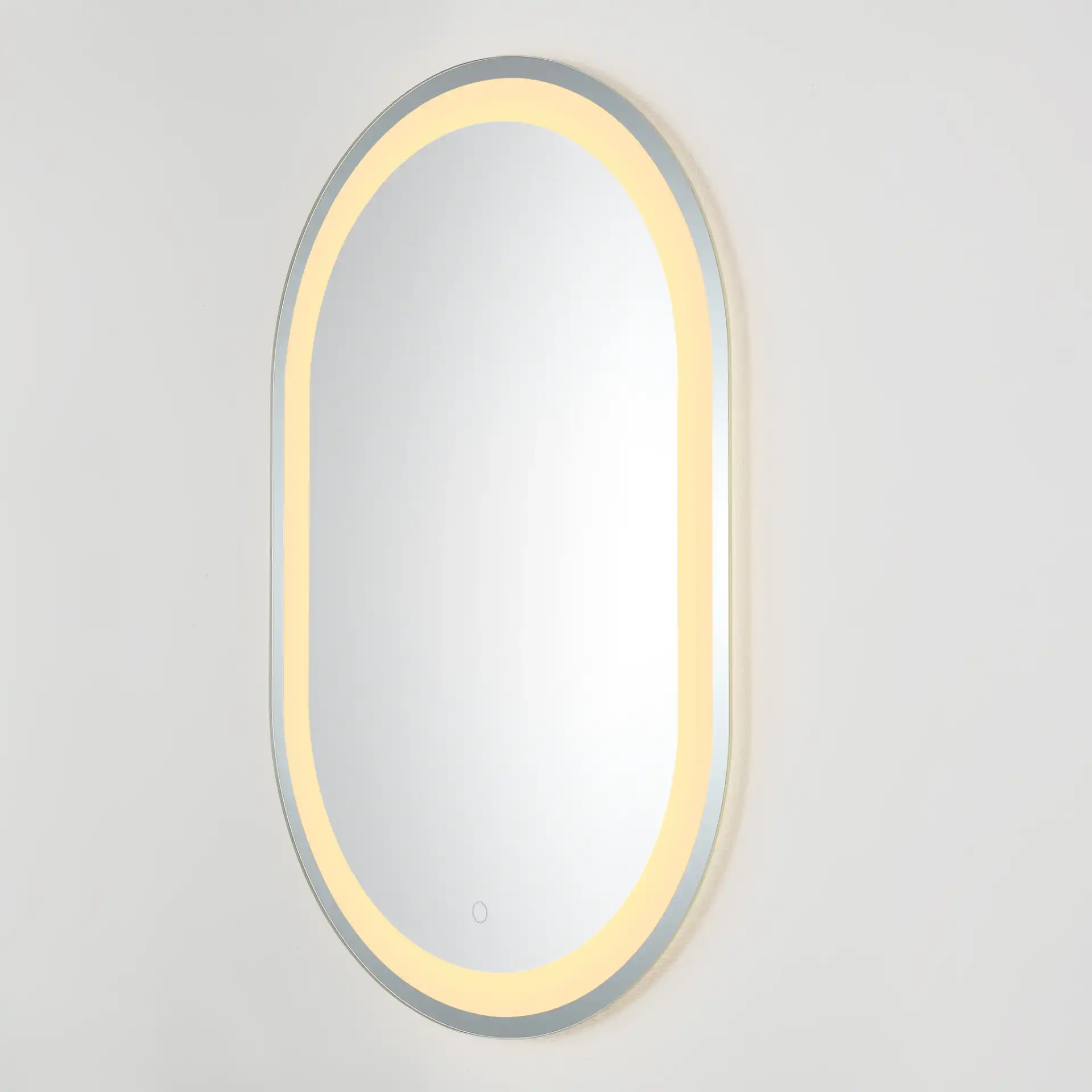Crosby 24" Led Mirror in Silver / White, detail view