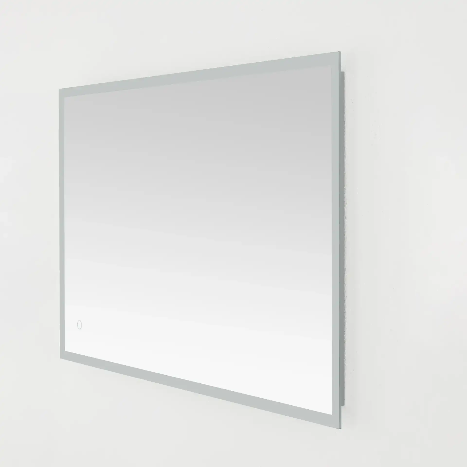 Houston 24" Led Mirror in Silver / White, detail view