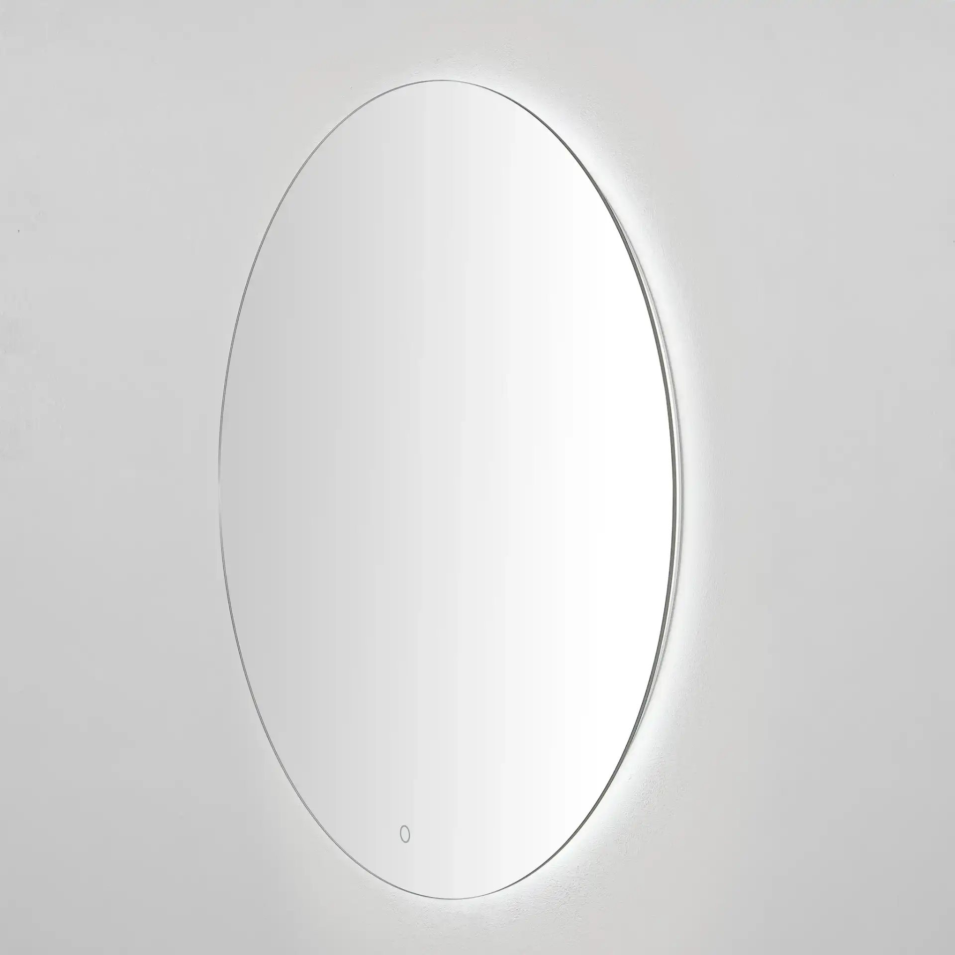 Ashden 36" Led Mirror in Silver, detail view