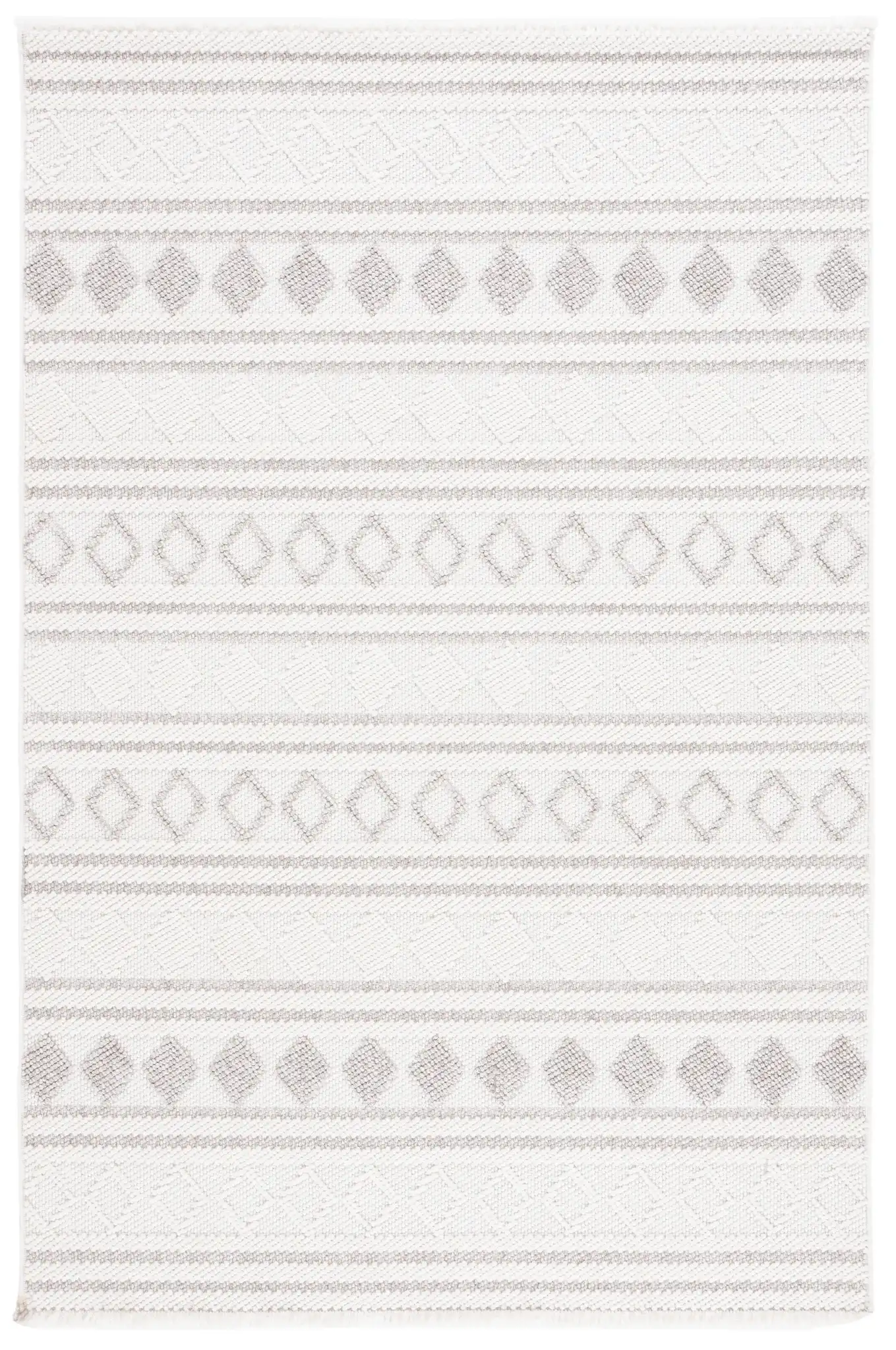 Lotus Scandinavian Diamond Rug in Ivory / Beige