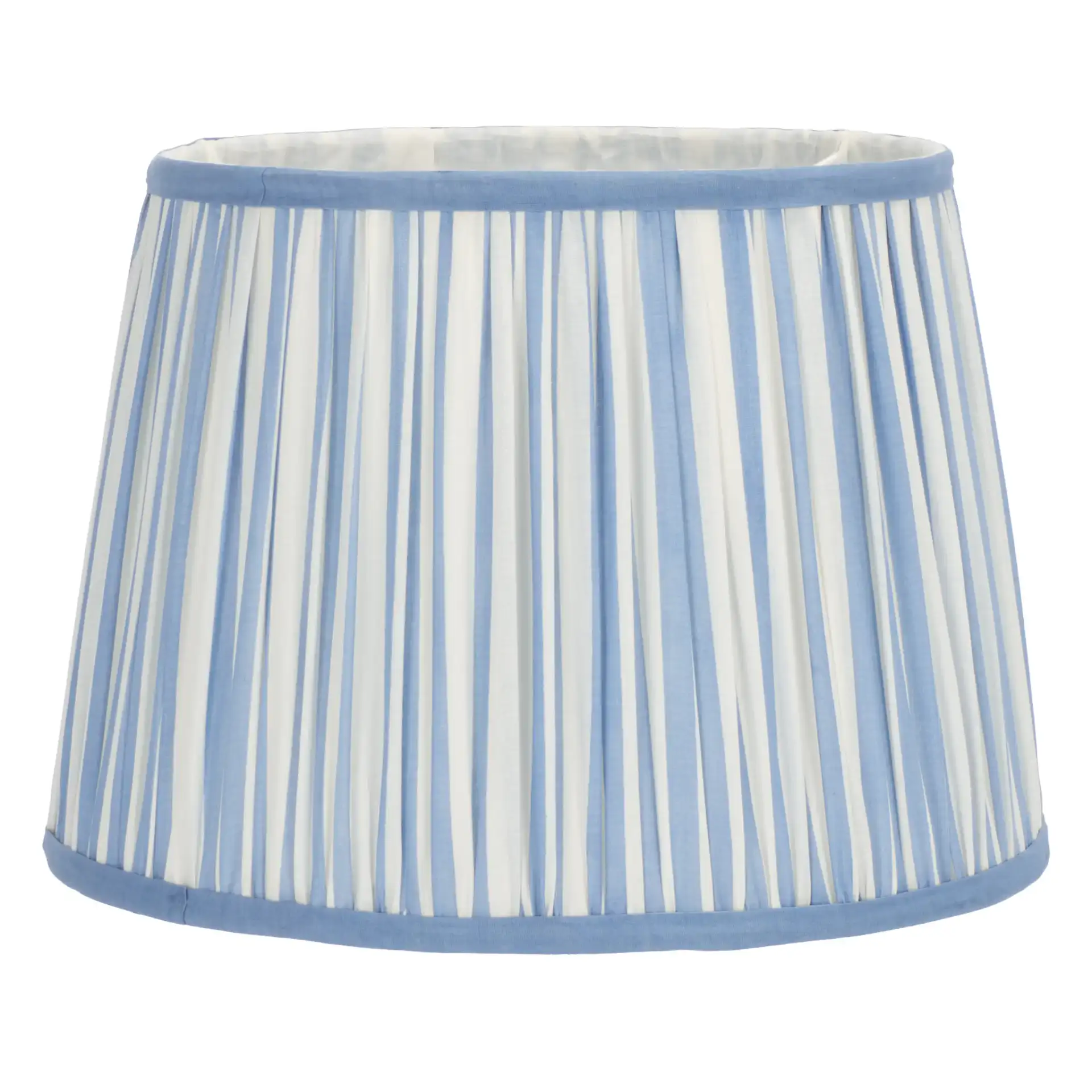 Aria Cotton Printed Lamp Shade in Blue / White