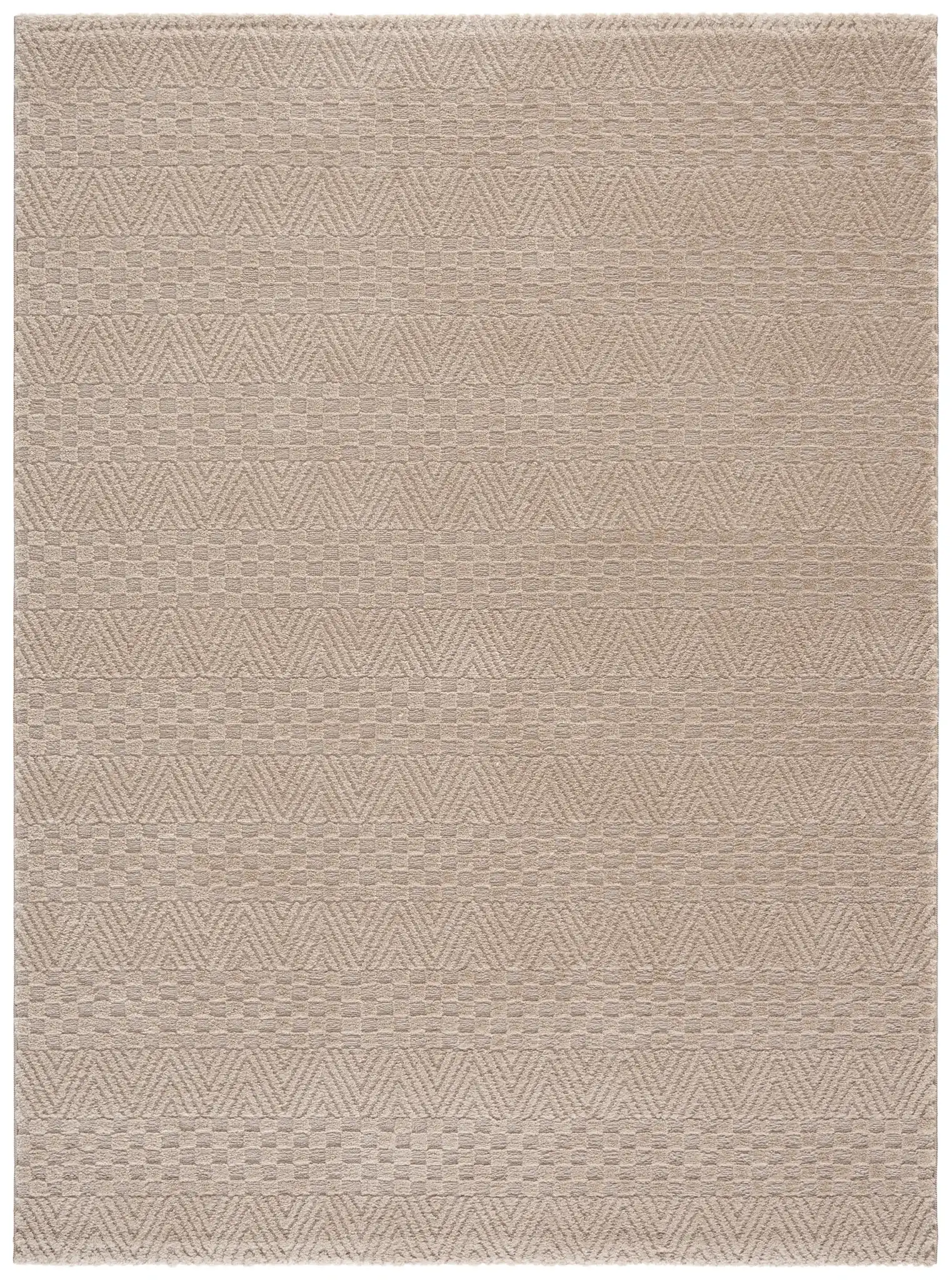 Lunara Modern Chevron Rug in Beige / Light Beige